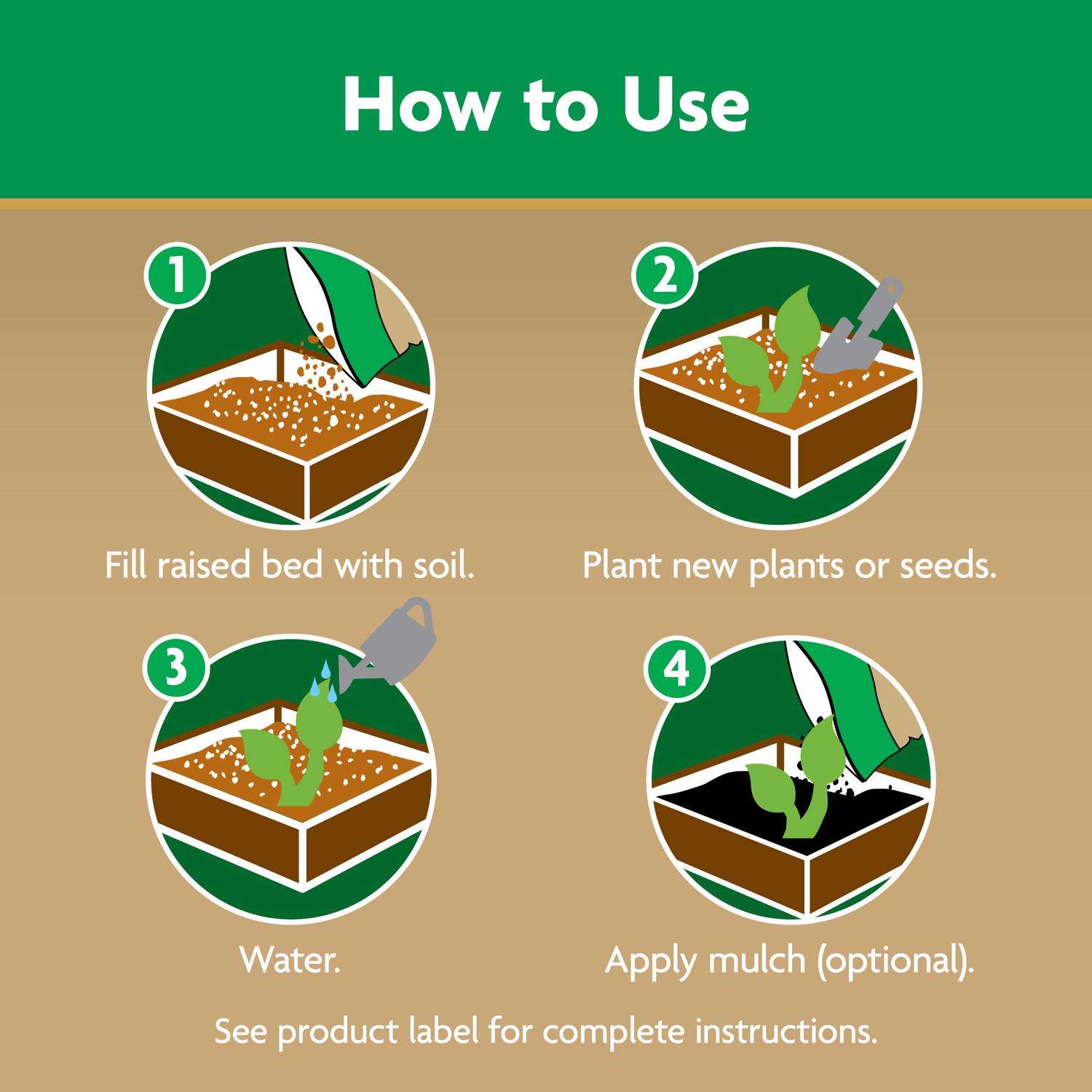  Miracle-Gro Organic All Purpose Raised Bed Soil 1.5 Cu Ft