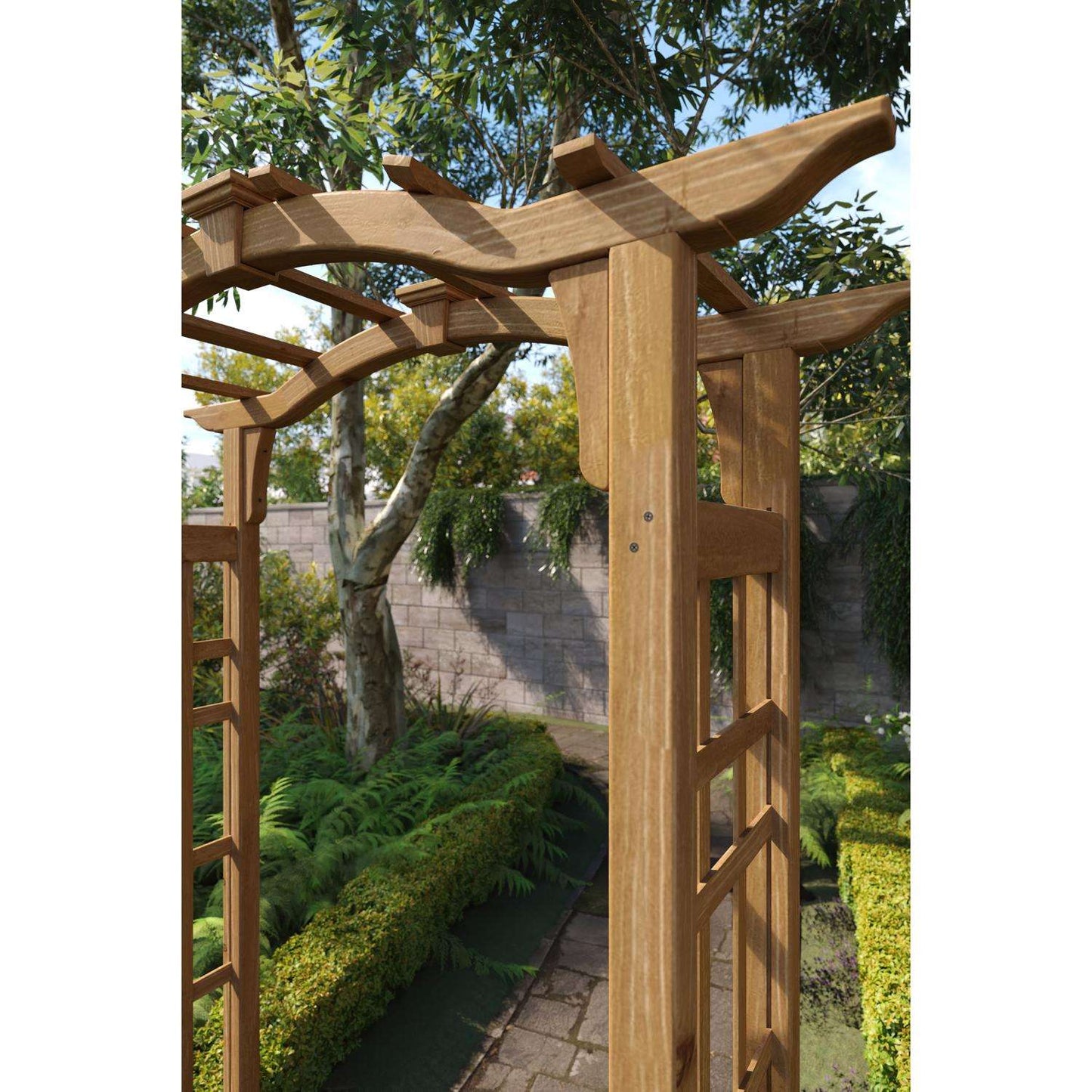  Vita Westwood 85.5 In. H Brown Wood Garden Arbor