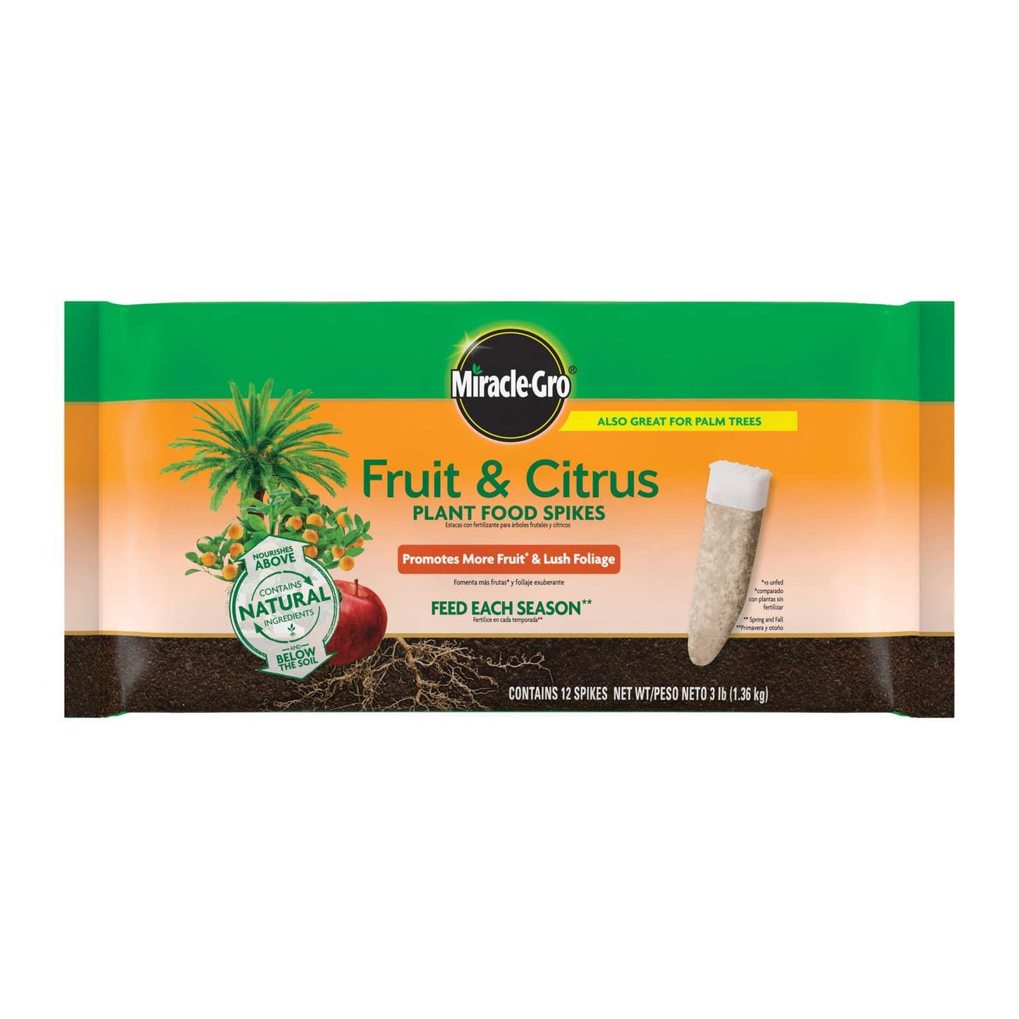  Miracle-Gro Spikes Plant Food 12 Pk