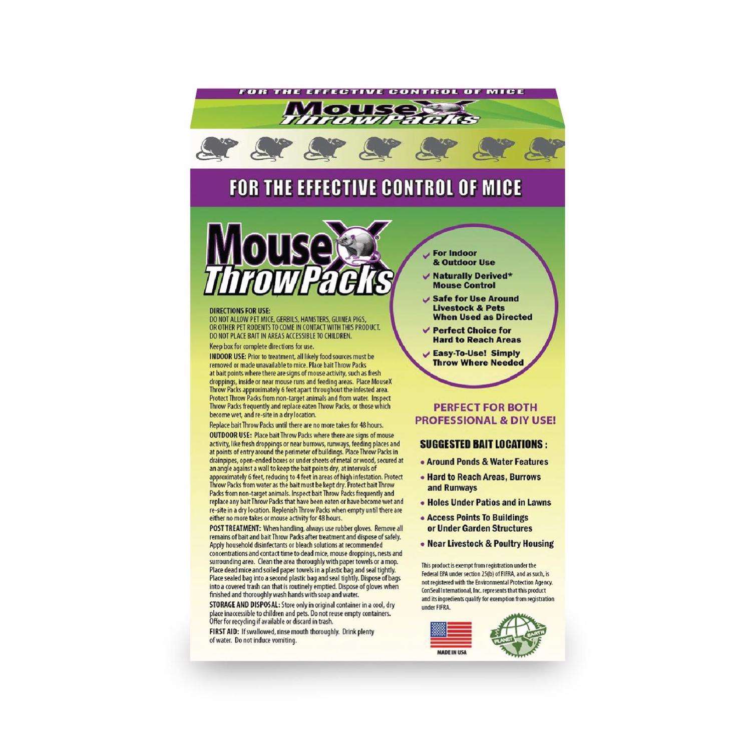  MouseX Non-Toxic Bait Pellet Throw Pack For Mice 12 Oz 6 Pk