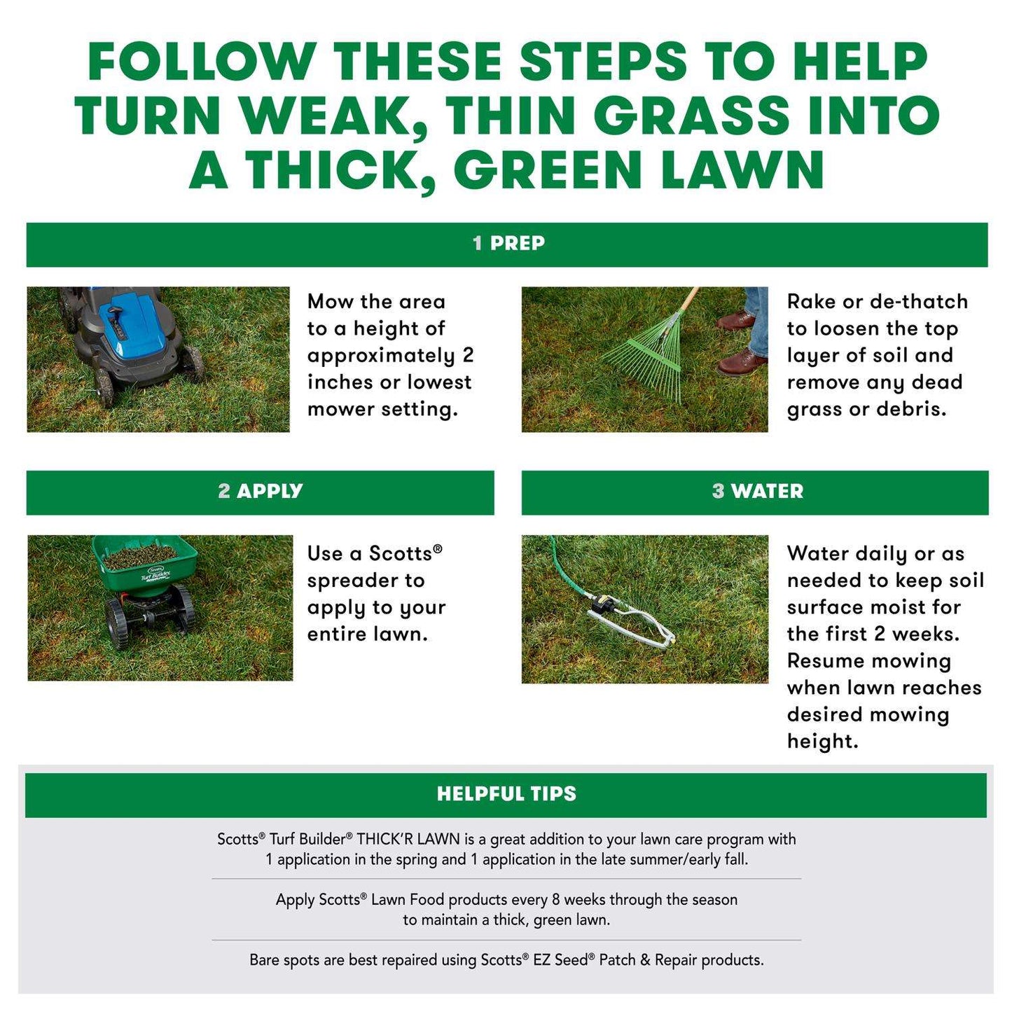  Scotts Turf Builder ThickR Lawn All-Purpose Lawn Fertilizer For Sun/Shade Mix 4000 Sq Ft