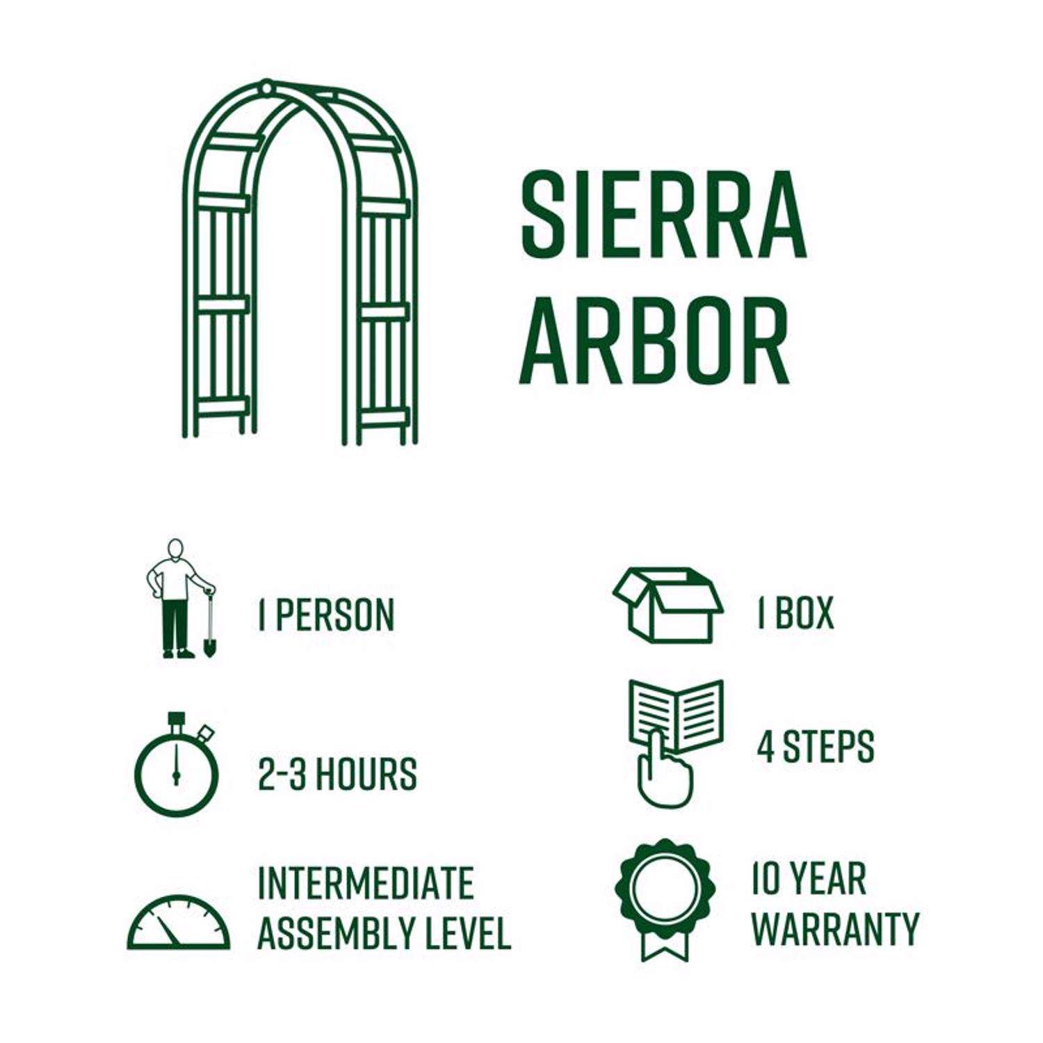  Vita Sierra 81 In. H Brown Vinyl Garden Arbor