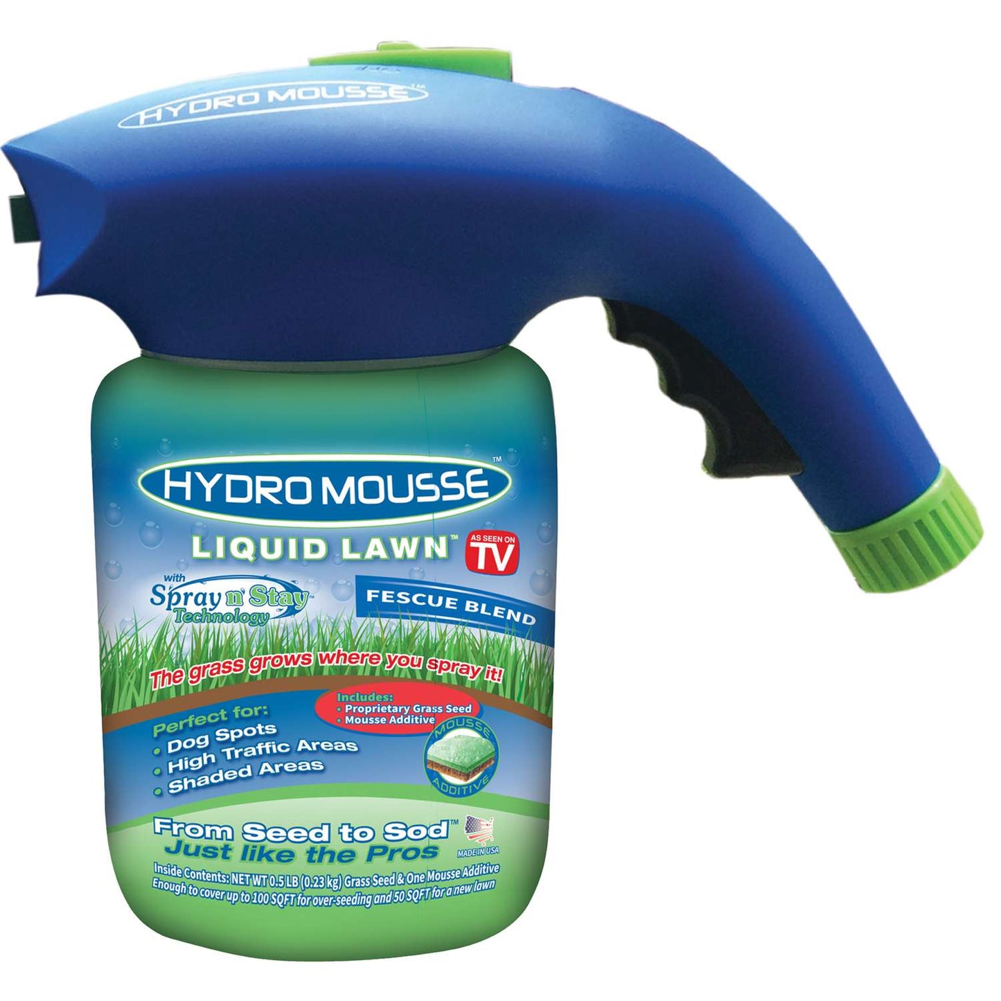  Hydro Mousse Liquid Lawn Fine Fescue Grass Full Sun Grass Seed 0.5 Lb