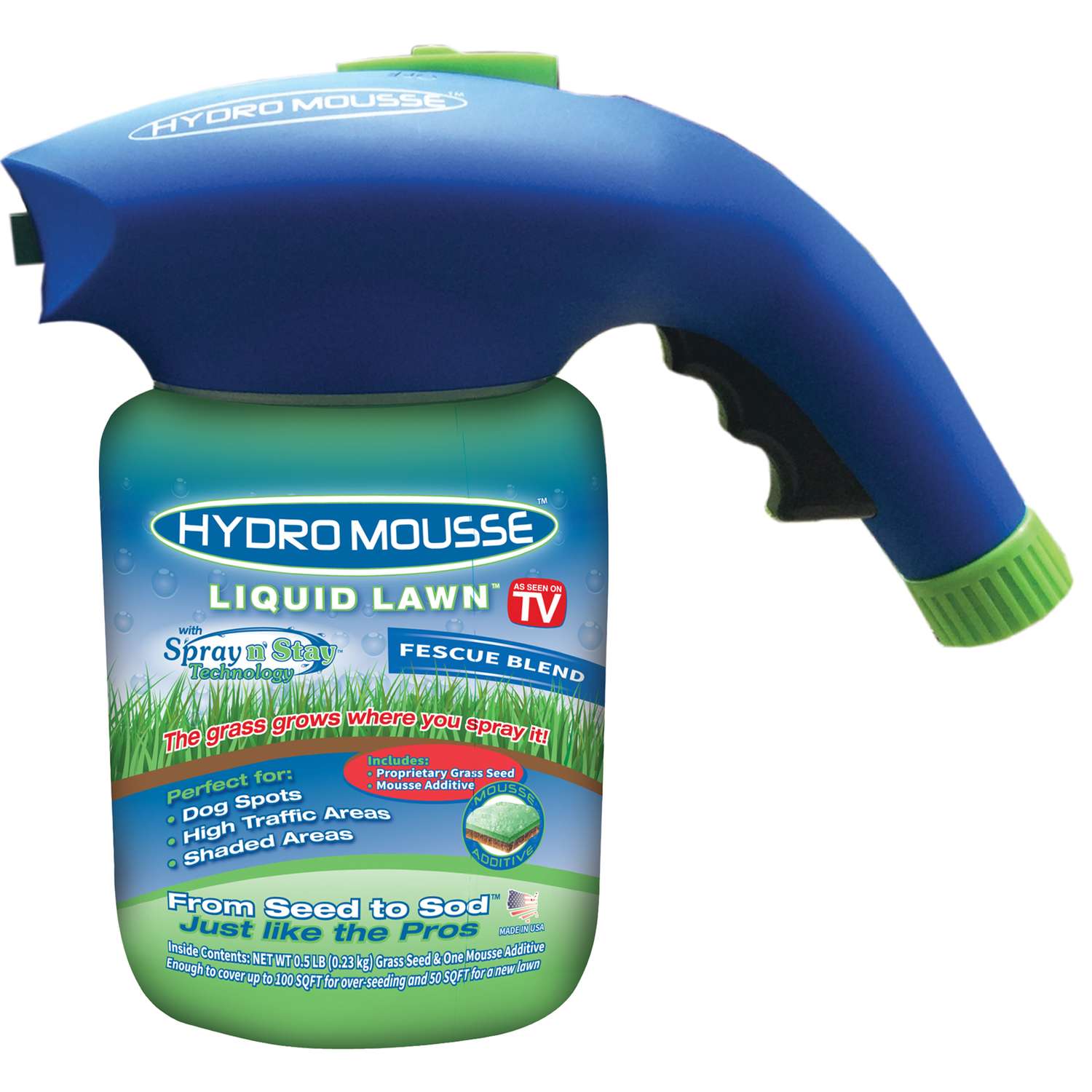  Hydro Mousse Liquid Lawn Fine Fescue Grass Full Sun Grass Seed 0.5 Lb