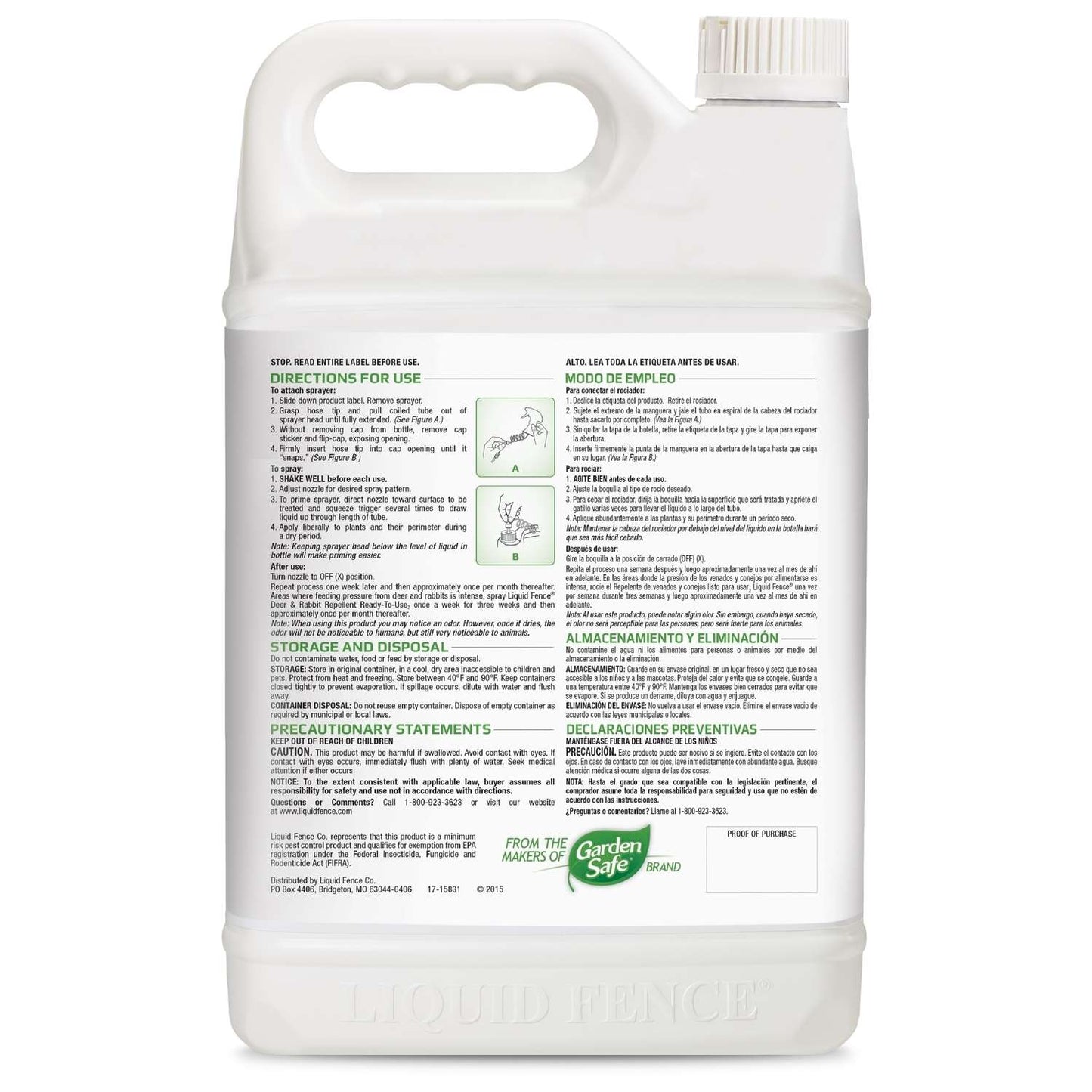  Liquid Fence Animal Repellent Liquid For Deer 128 Oz