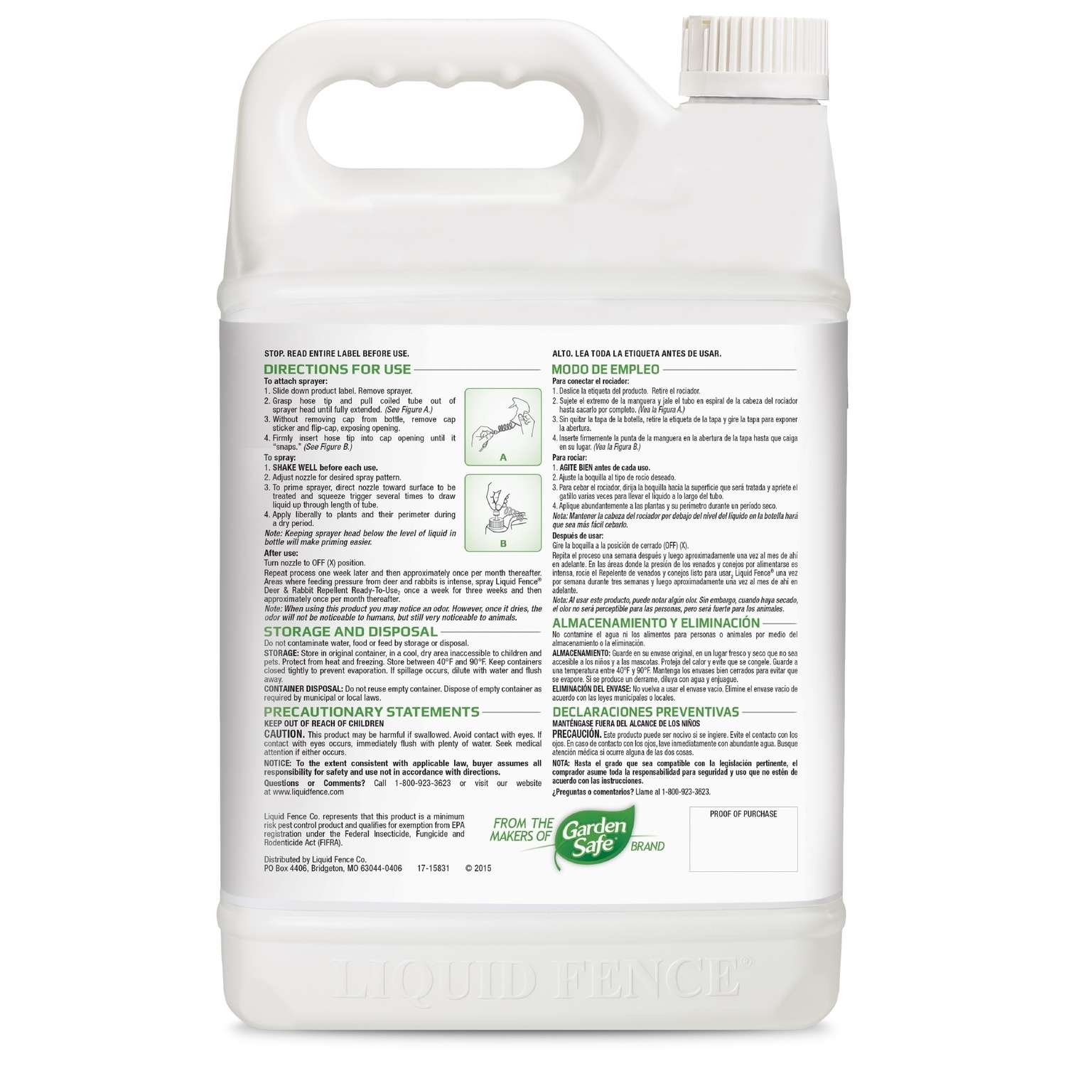  Liquid Fence Animal Repellent Liquid For Deer 128 Oz