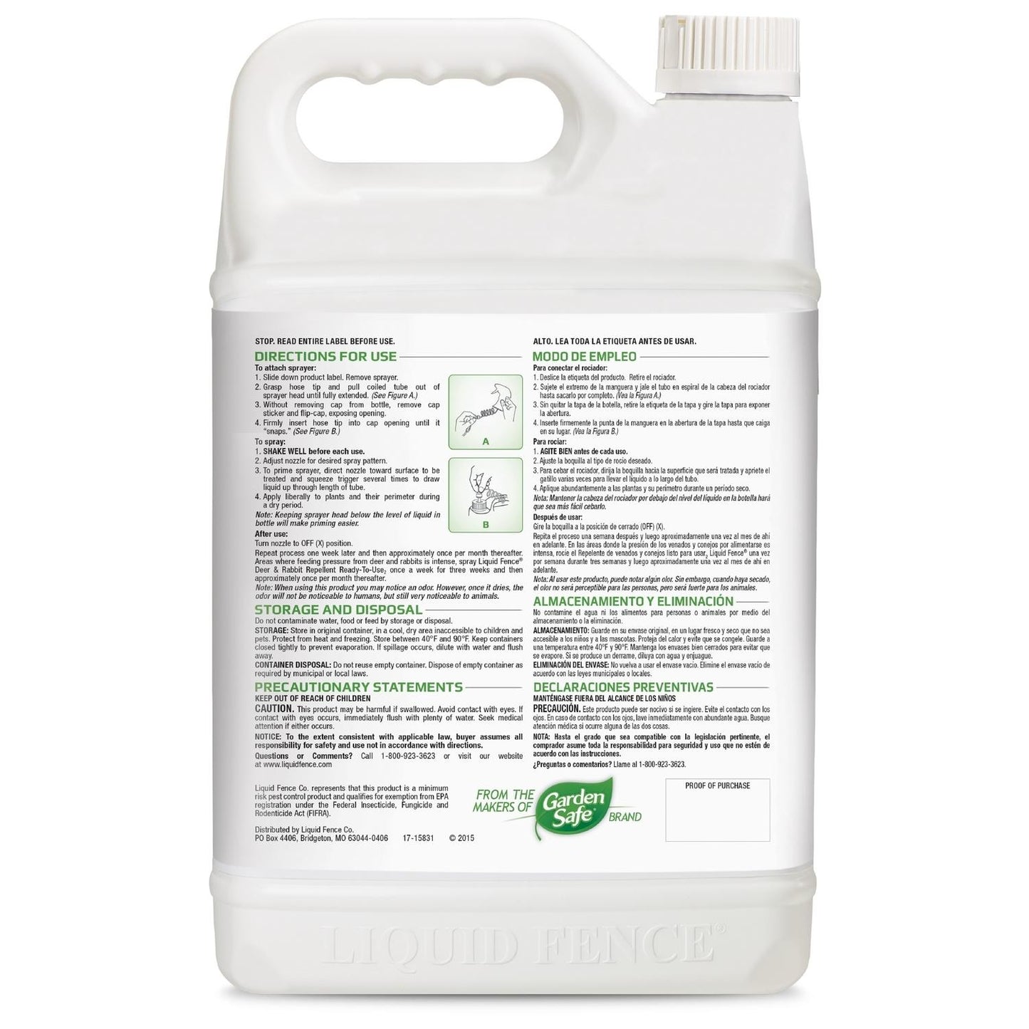  Liquid Fence Animal Repellent Liquid For Deer 128 Oz