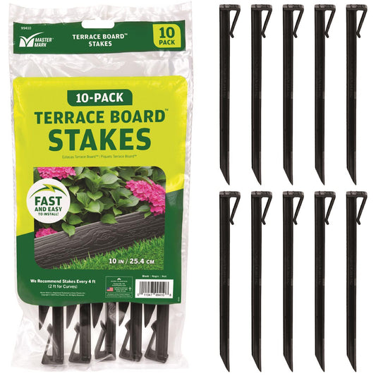  Master Mark Terrace Board 10 In. H Plastic Black Stake Kit