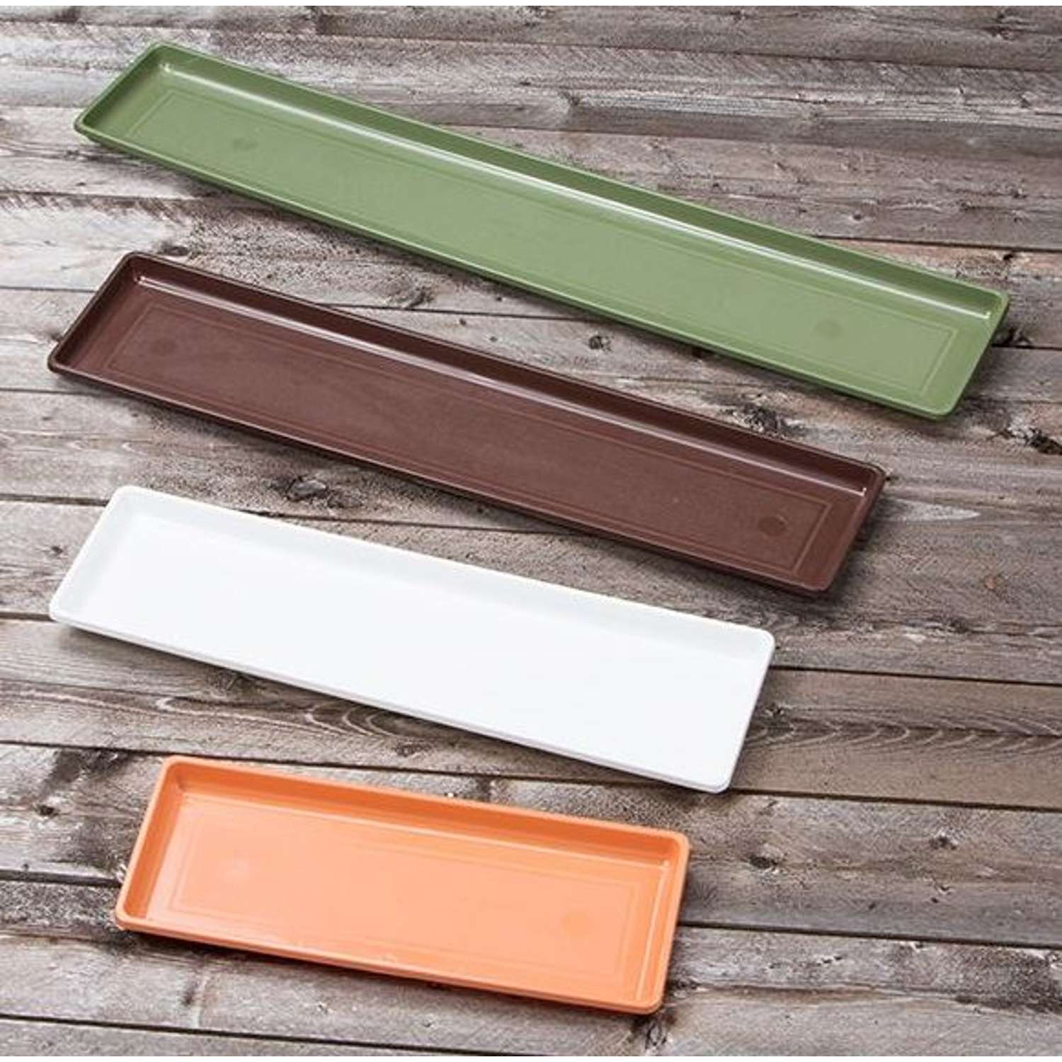  Novelty 6.4 In. H X 35.8 In. W X 8 In. D Plastic Countryside Flowerbox Flower Box Sage