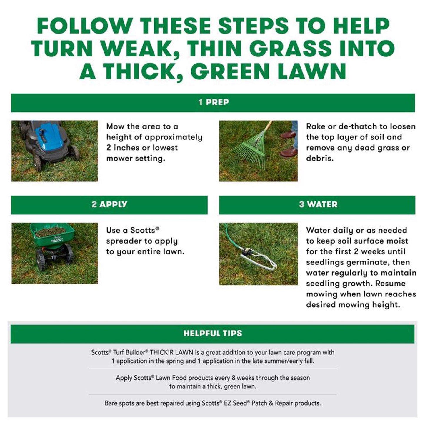  Scotts Turf Builder ThickR Bermuda Grass Sun Or Shade Grass Seed And Fertilizer 40 Lb