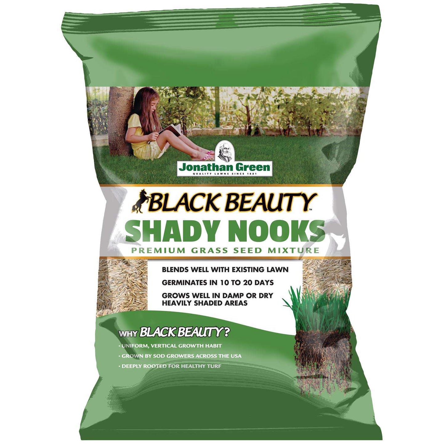  Jonathan Green Black Beauty Shady Nooks Mixed Full Shade Grass Seed 25 Lb