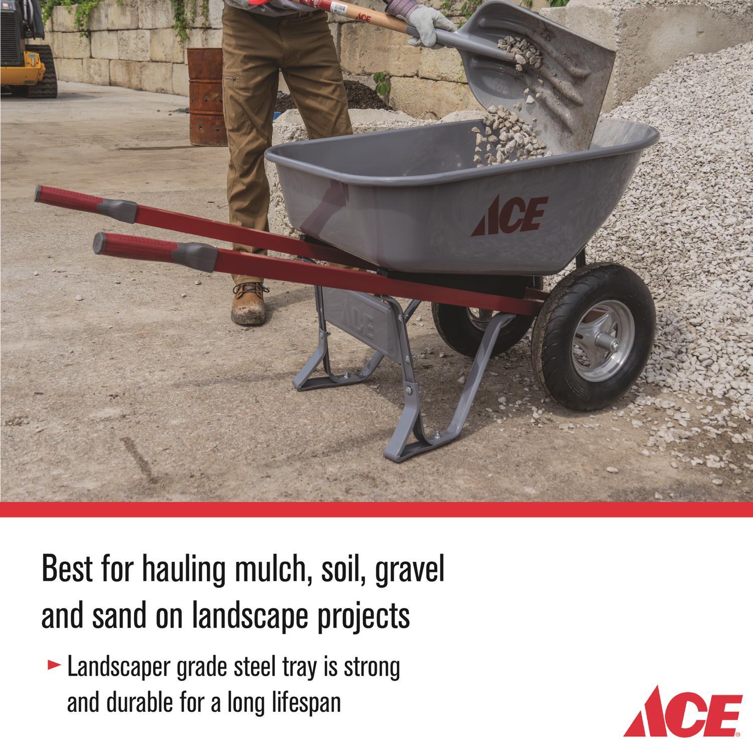  Ace Steel Contractor Wheelbarrow 6 Cu Ft