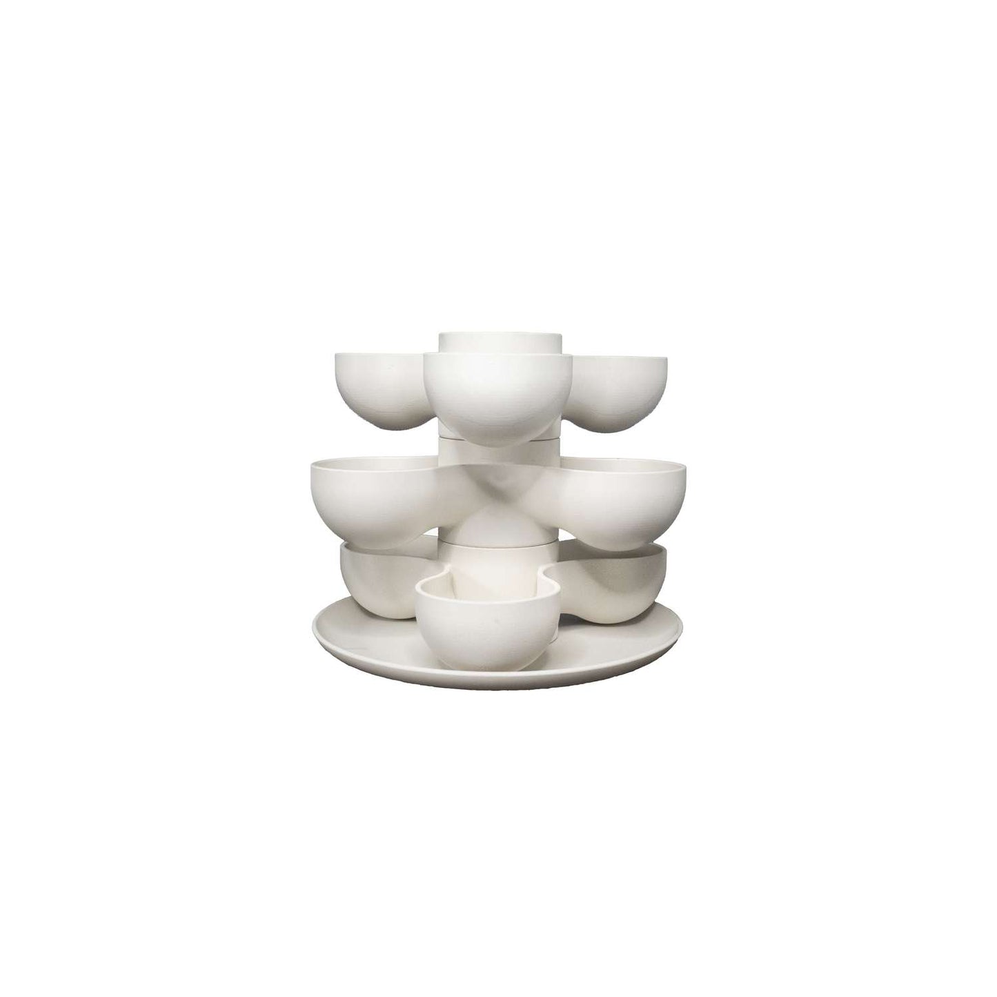  HC Companies 8 In. H X 8 In. D Plastic Pixie Stack Planter Artisan Taupe