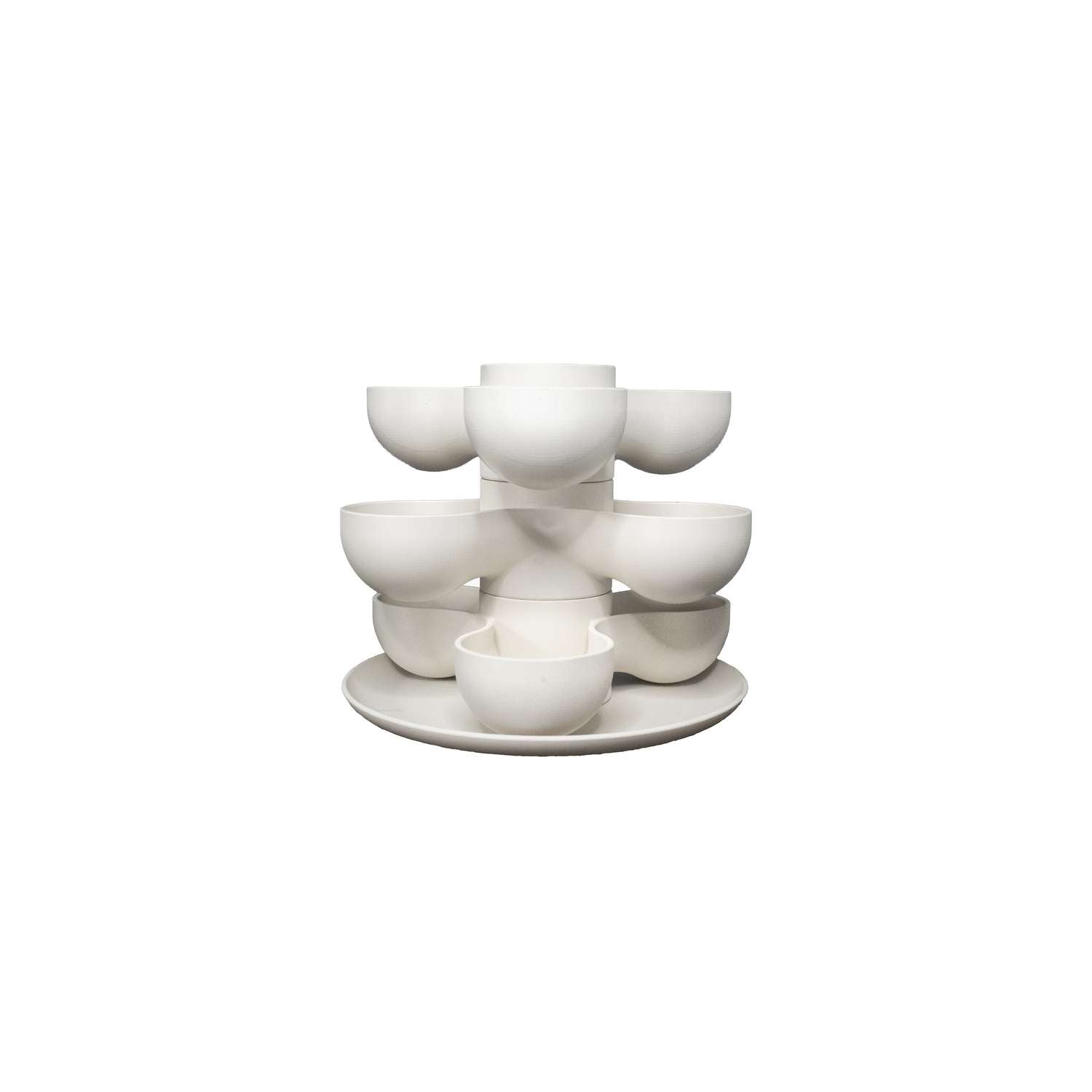  HC Companies 8 In. H X 8 In. D Plastic Pixie Stack Planter Artisan Taupe
