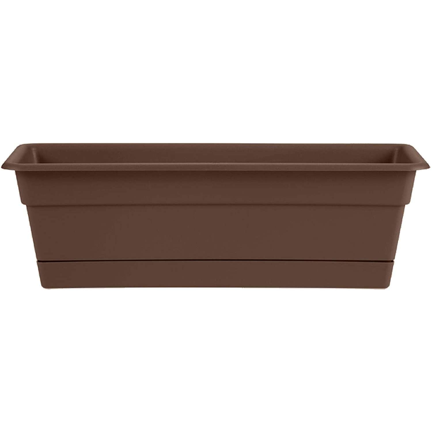  Bloem Dura Cotta 5.75 In. H X 30 In. W X 7.5 In. D Resin Window Box Chocolate