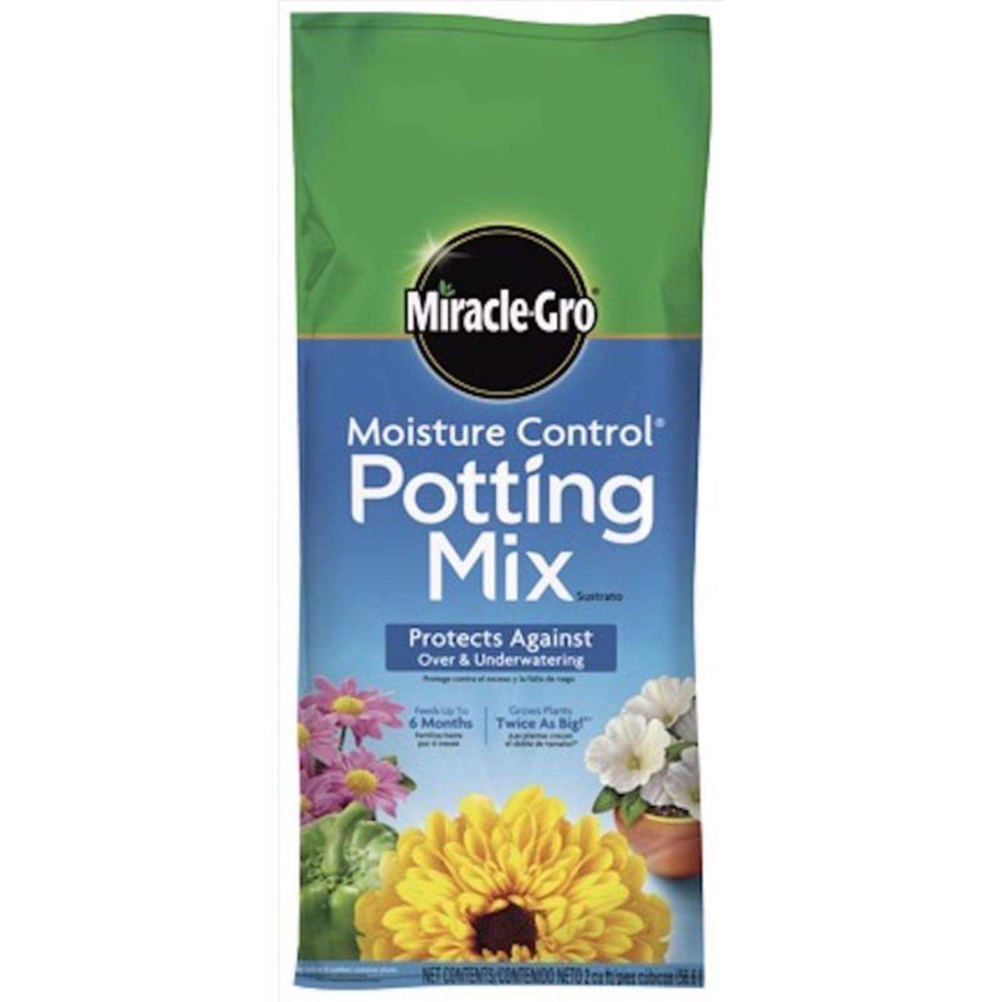  Miracle-Gro Moisture Control Flower Potting Mix 2 Cu Ft