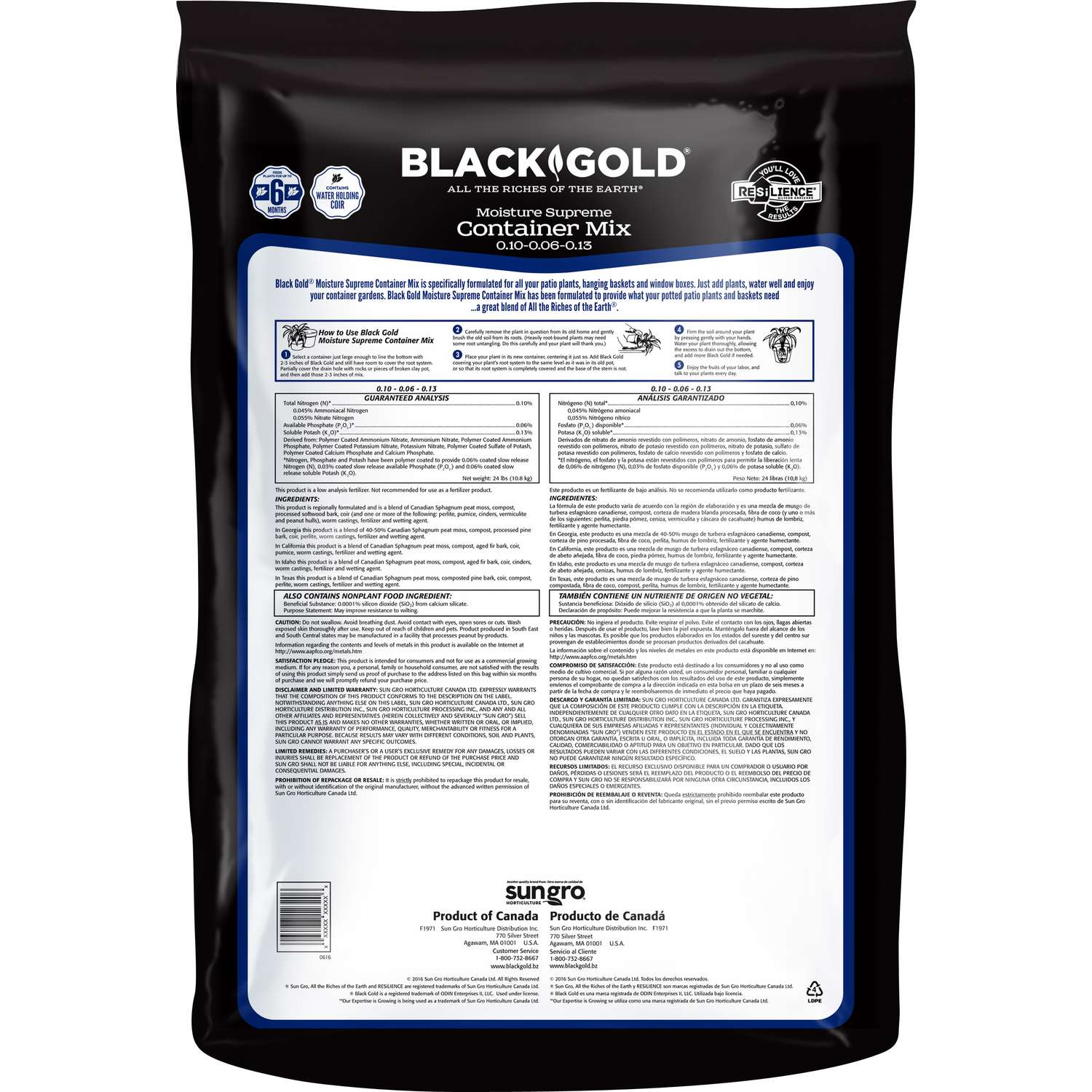  Black Gold Flower And Plant Potting Mix 2 Cu Ft