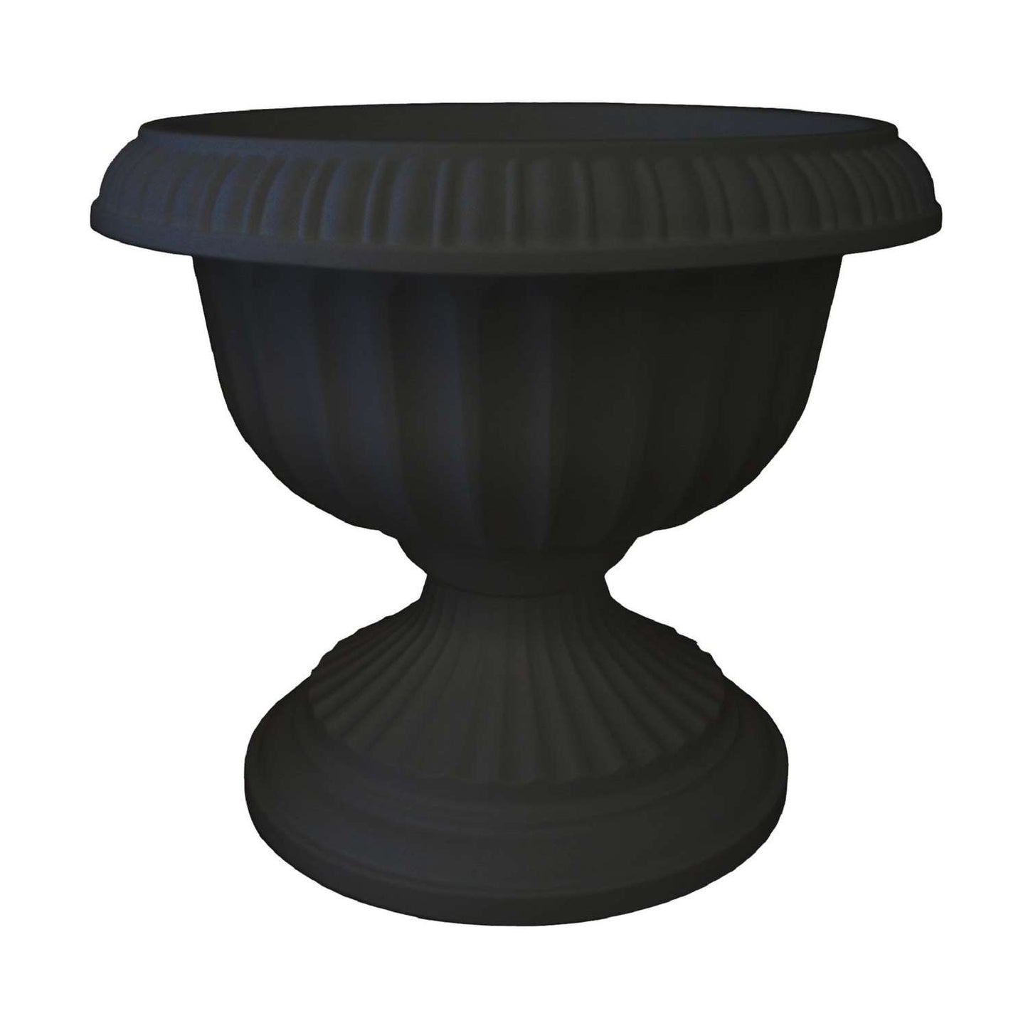  Bloem 14.8 In. H X 17.8 In. D Plastic Grecian Urn Flower Pot Black