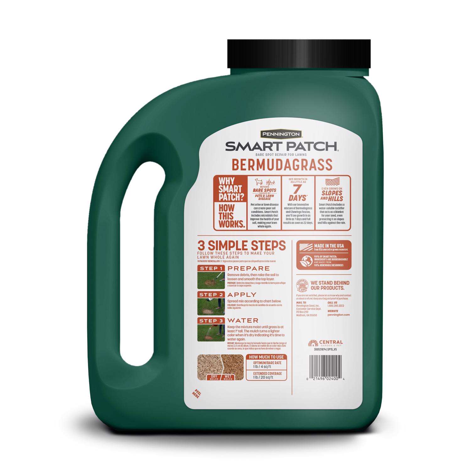  Pennington Smart Patch Bermuda Grass Full Sun Seed/Fertilizer/Mulch Repair Kit 5 Lb