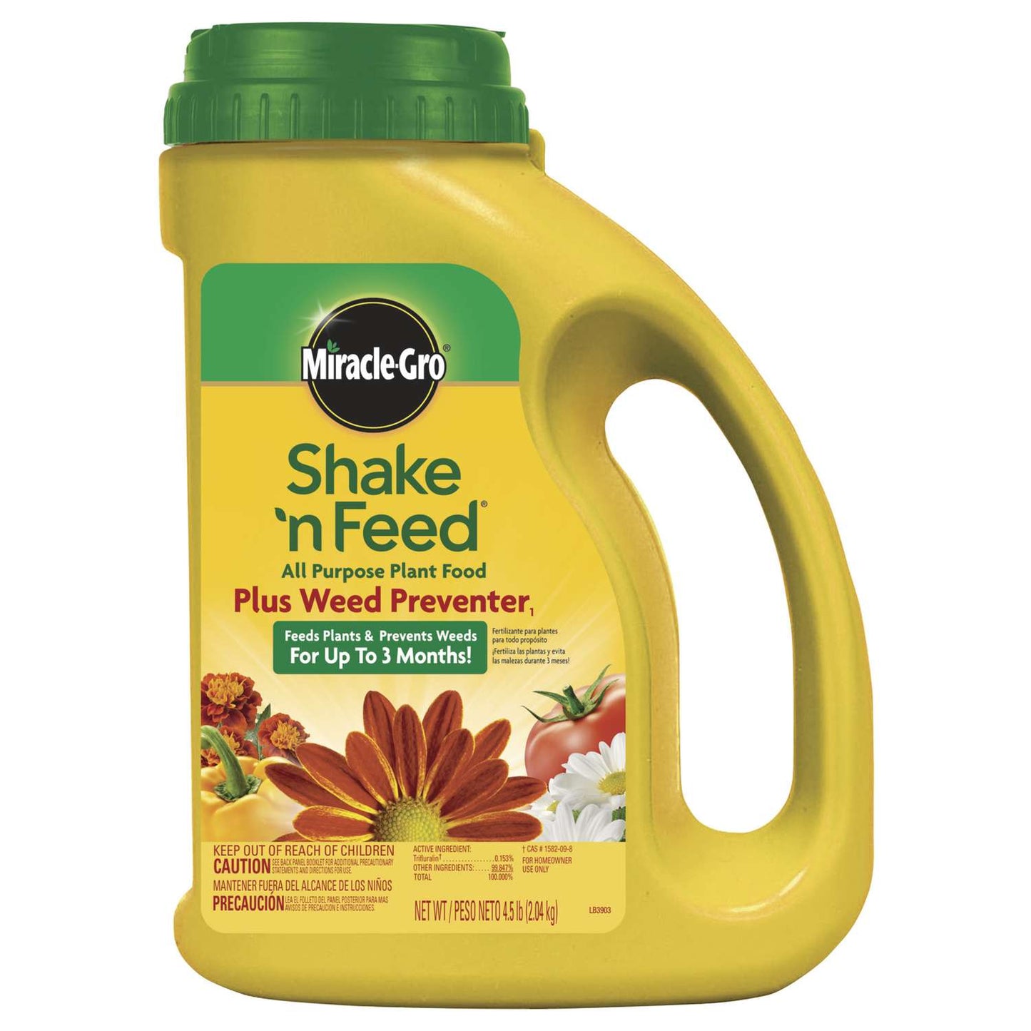  Miracle-Gro Shake 'N Feed Granules Weed Preventer Plus Plant Food 4.5 Lb