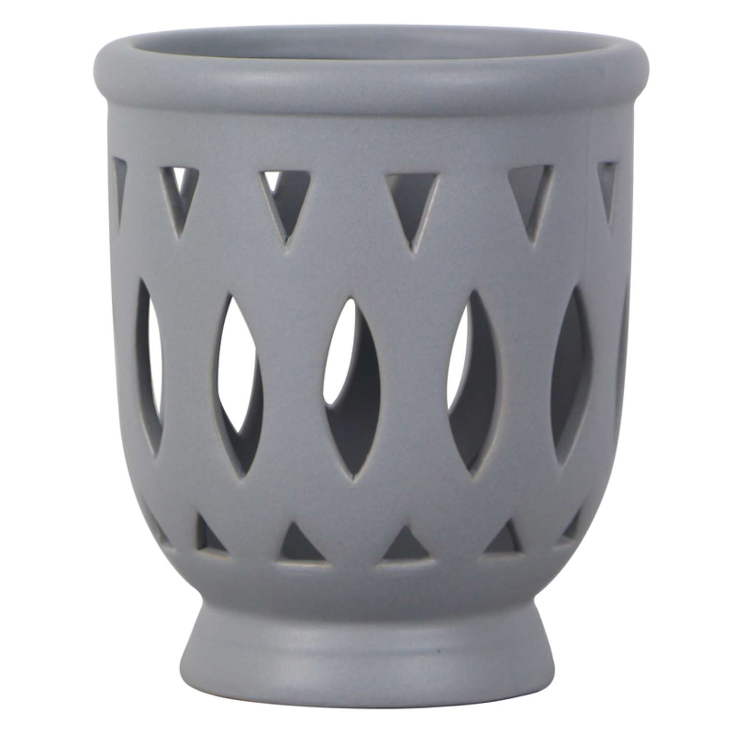  Trendspot Orchid 6.1 In. H X 5.5 In. W X 5.5 In. D X 6 In. D Ceramic Planter Gray