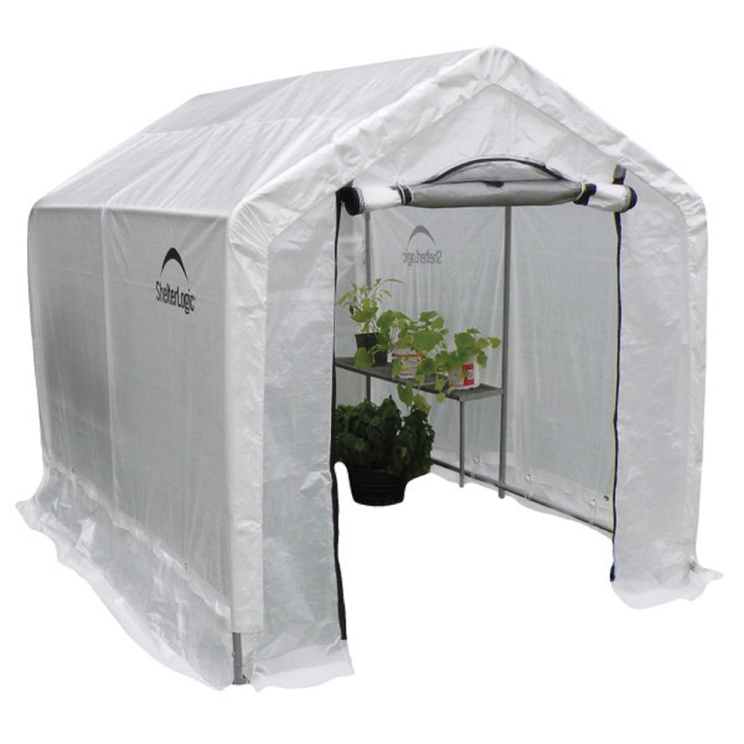  ShelterLogic GrowIt Translucent 96 In. W X 72 In. D X 78 In. H Peak Style Greenhouse