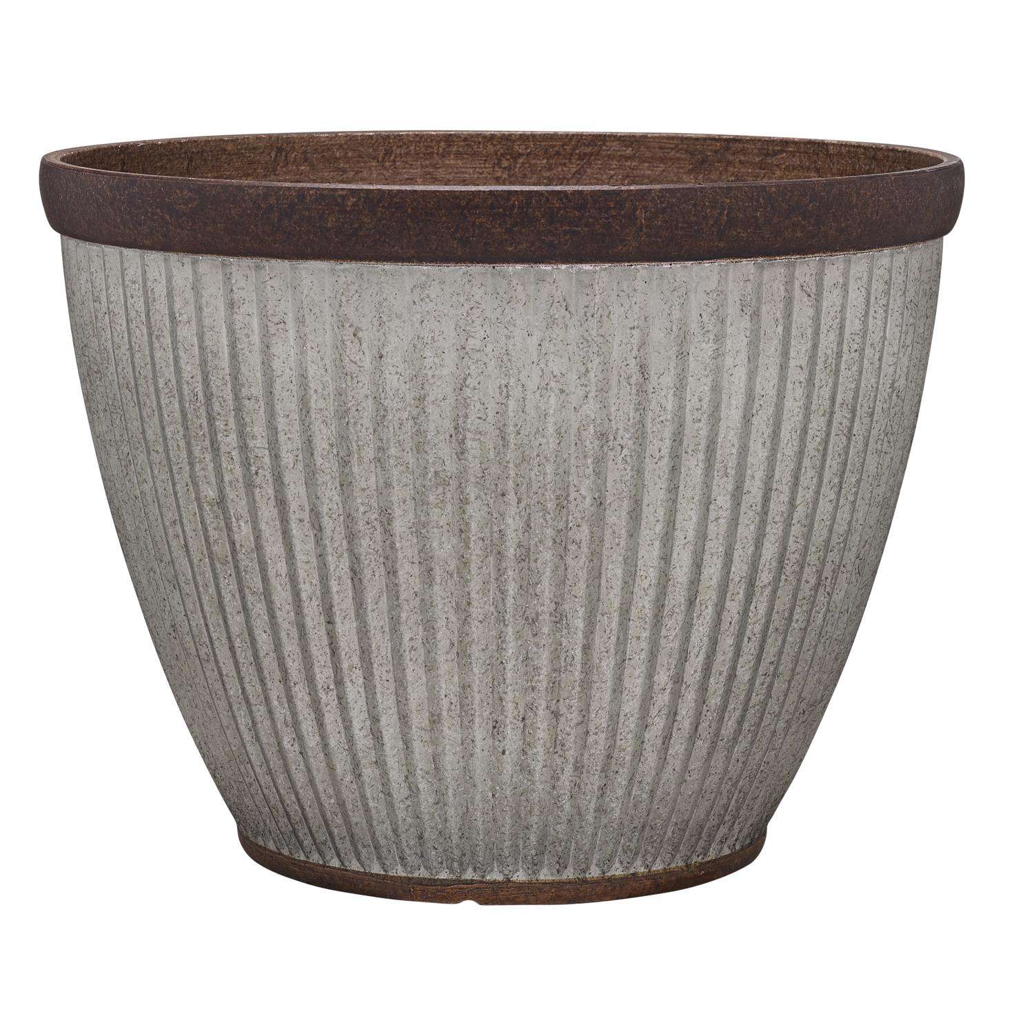  Southern Patio 7.4 In. H X 10 In. W X 10 In. D X 10 In. D Resin Westlake Planter Rustic Gray