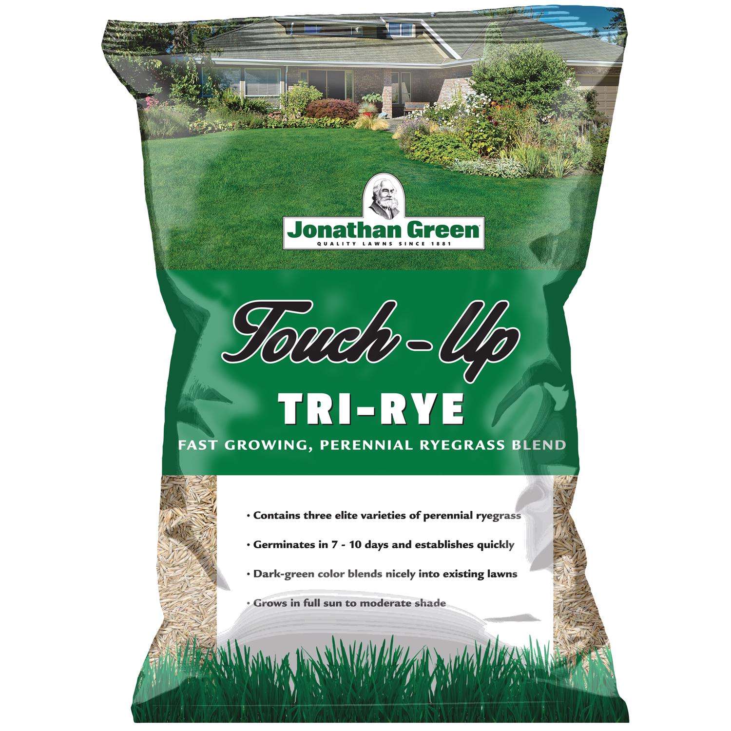  Jonathan Green Touch-Up Perennial Ryegrass Sun Or Shade Grass Seed 25 Lb