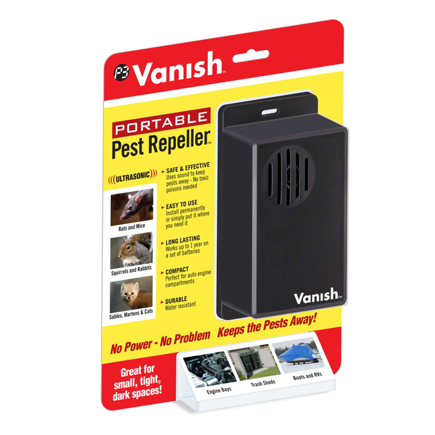  Vanish Battery-Powered Electronic Pest Repeller For Outdoor Pests