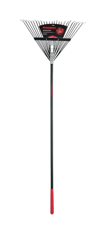  Razor-Back 68 In. 24 Tine Steel Leaf Rake Fiberglass Handle