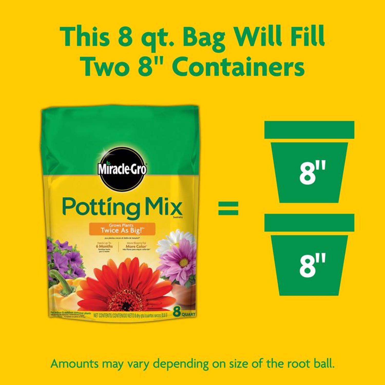  Miracle-Gro Flower And Plant Potting Mix 8 Qt