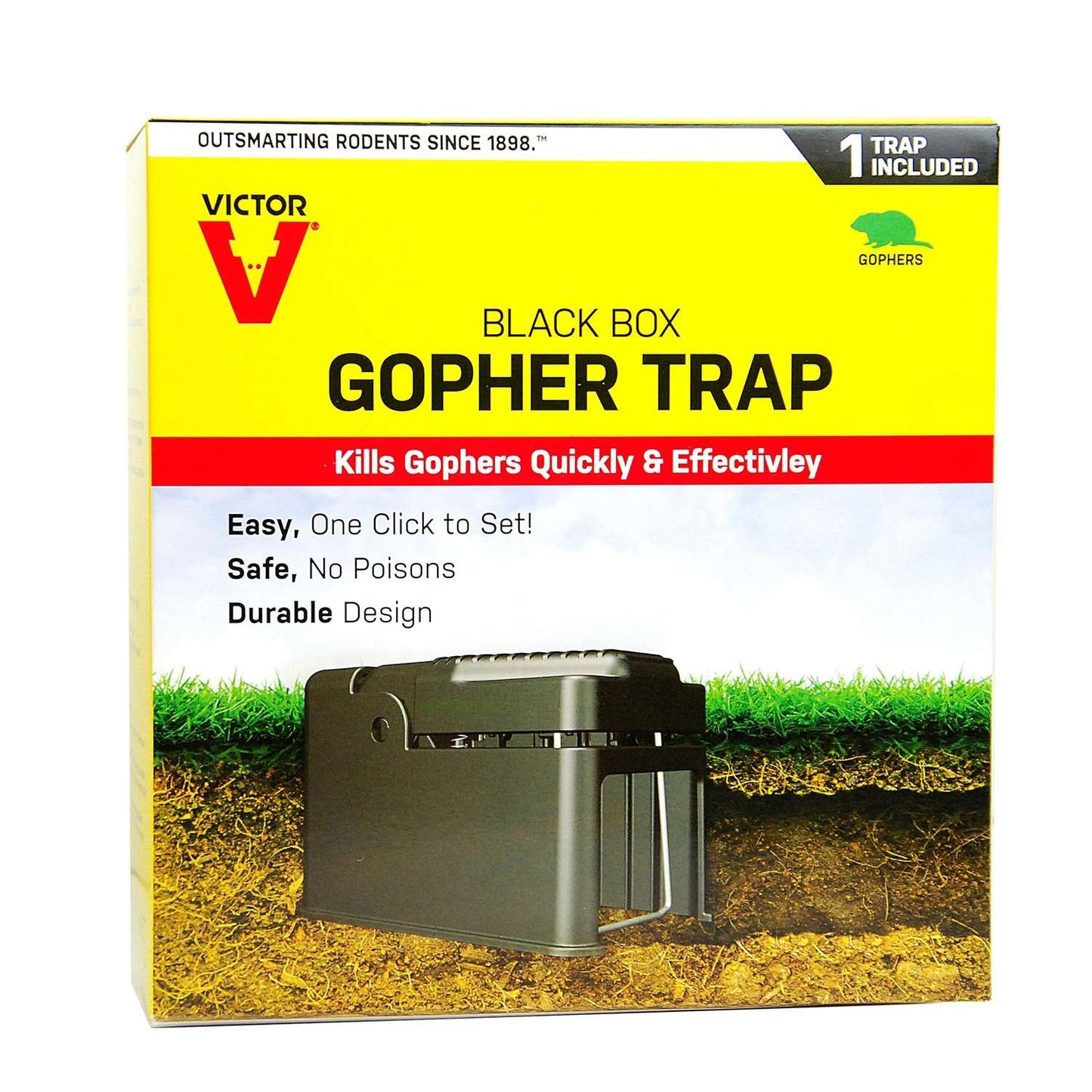  Victor Black Box Choker Loop Animal Trap For Gophers 1 Pk
