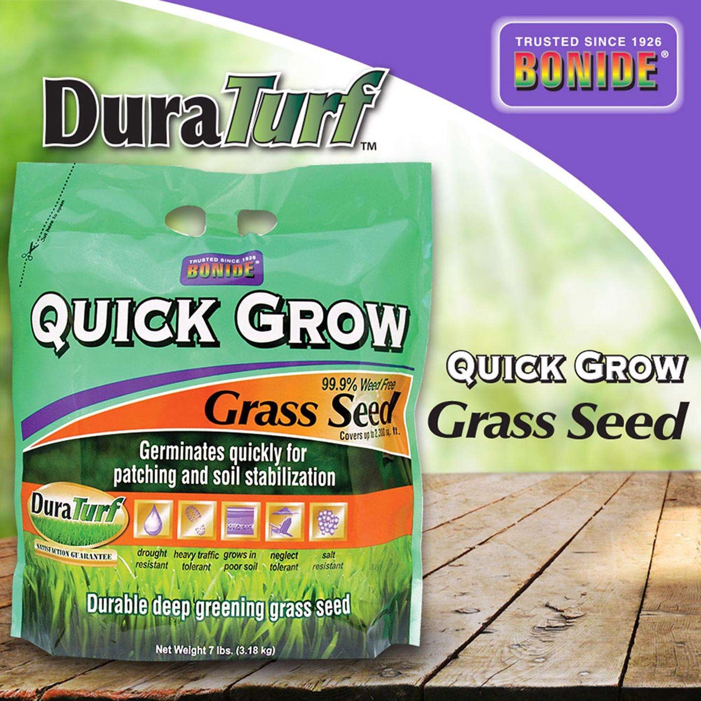 Bonide DuraTurf Mixed Full Sun/Light Shade Grass Seed 7 Lb