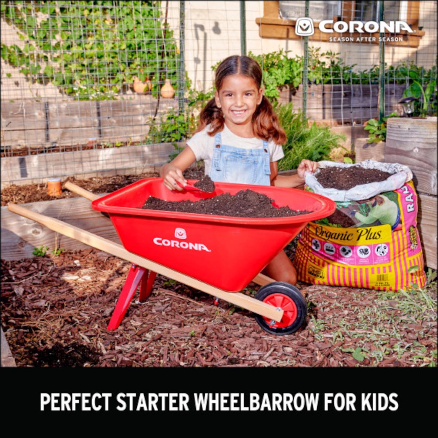  Corona Children's Poly Wheelbarrow 1.25 Cu Ft