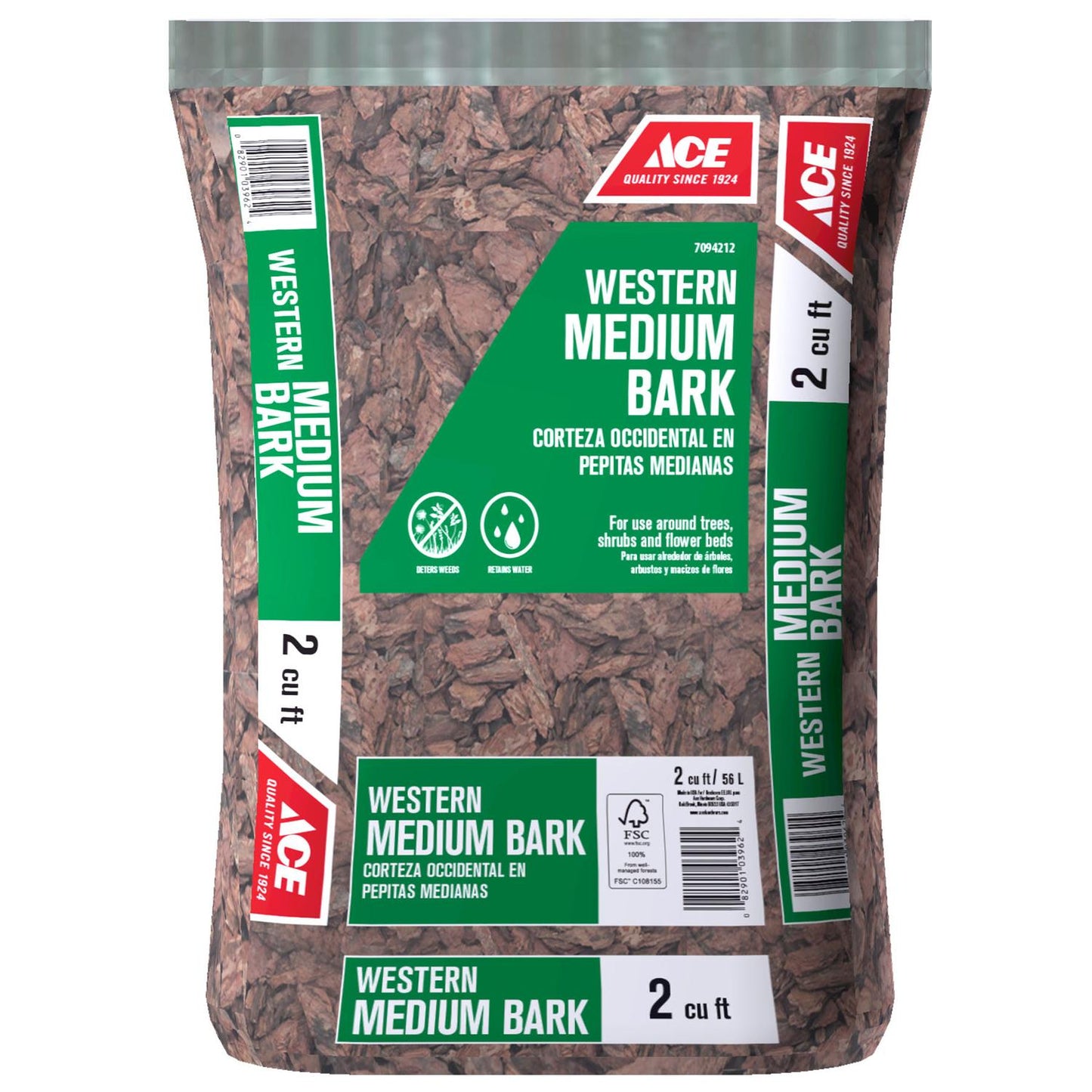  Ace Brown Western Bark Mulch 2 Cu Ft