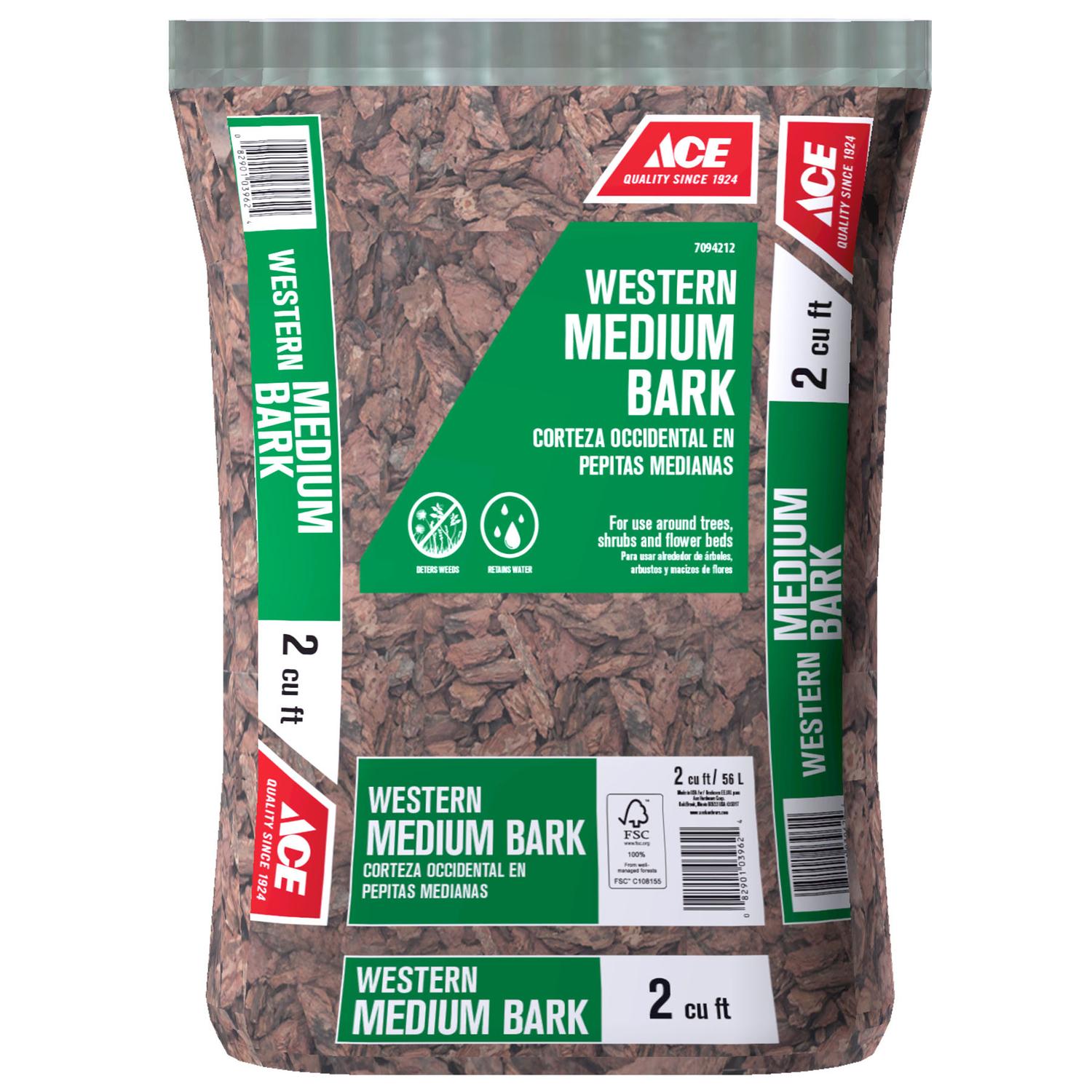  Ace Brown Western Bark Mulch 2 Cu Ft