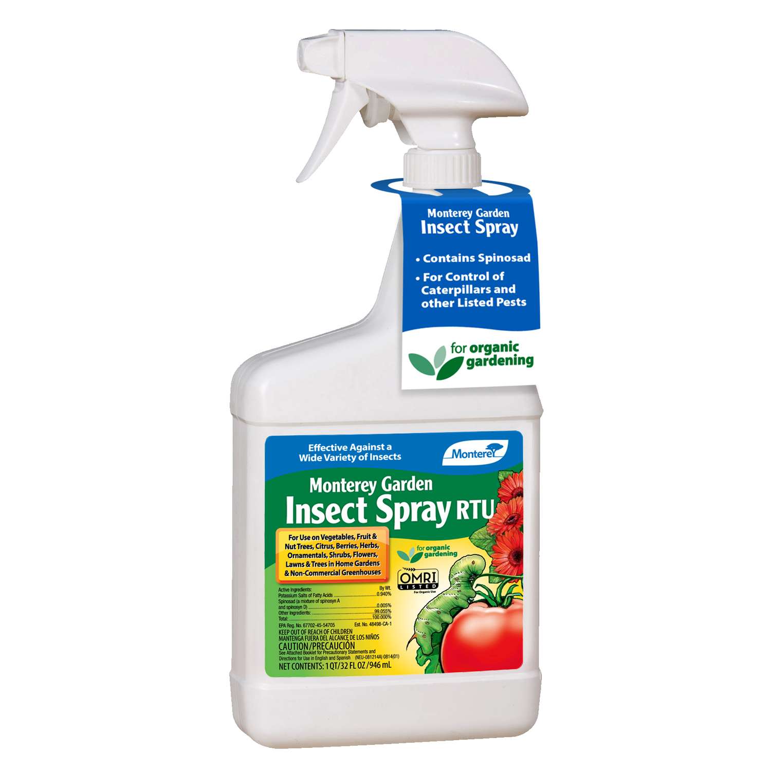  Monterey Garden Insect Spray RTU Organic Insect Killer Liquid 32 Oz