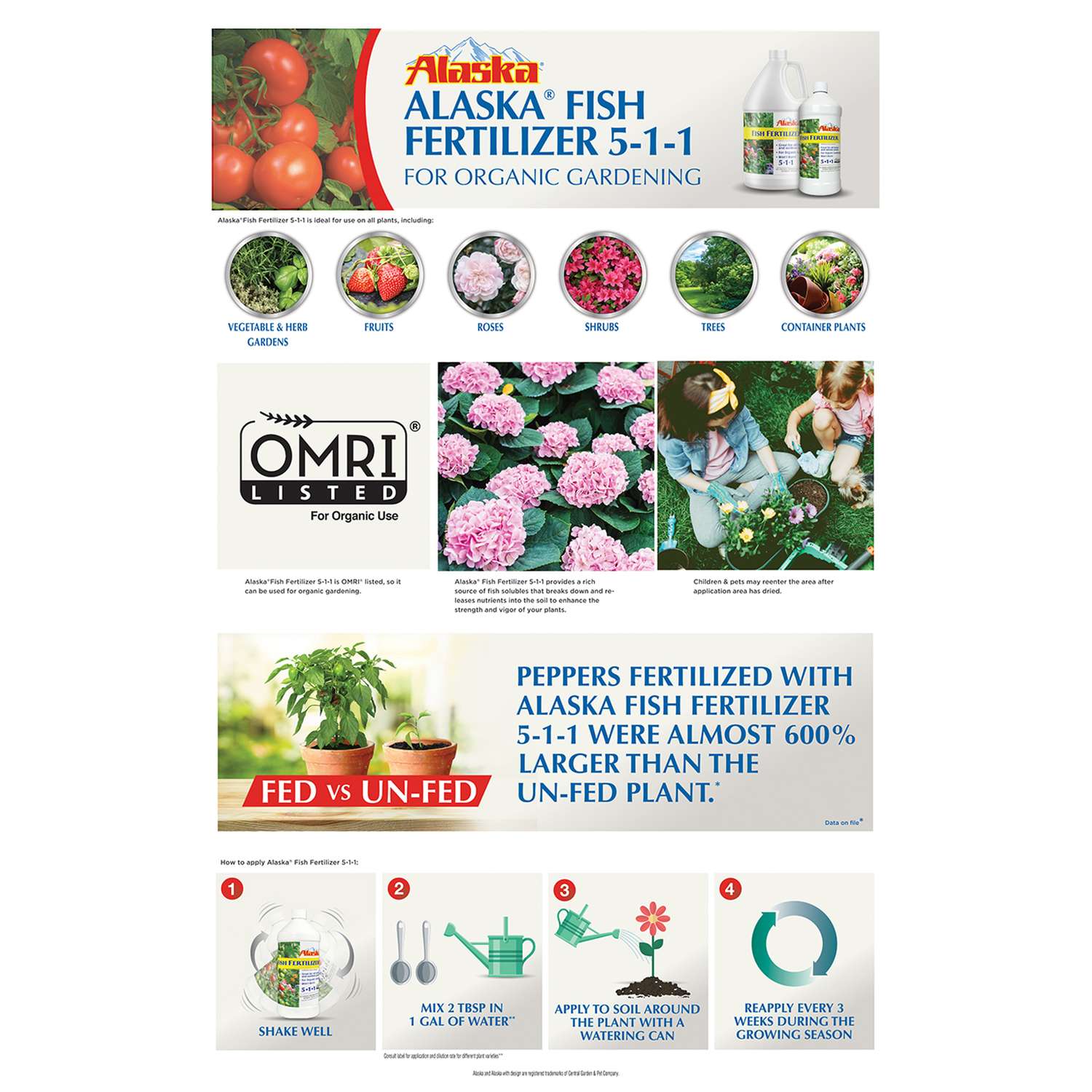  Alaska Organic Liquid All Purpose Plant Food 1 Gal
