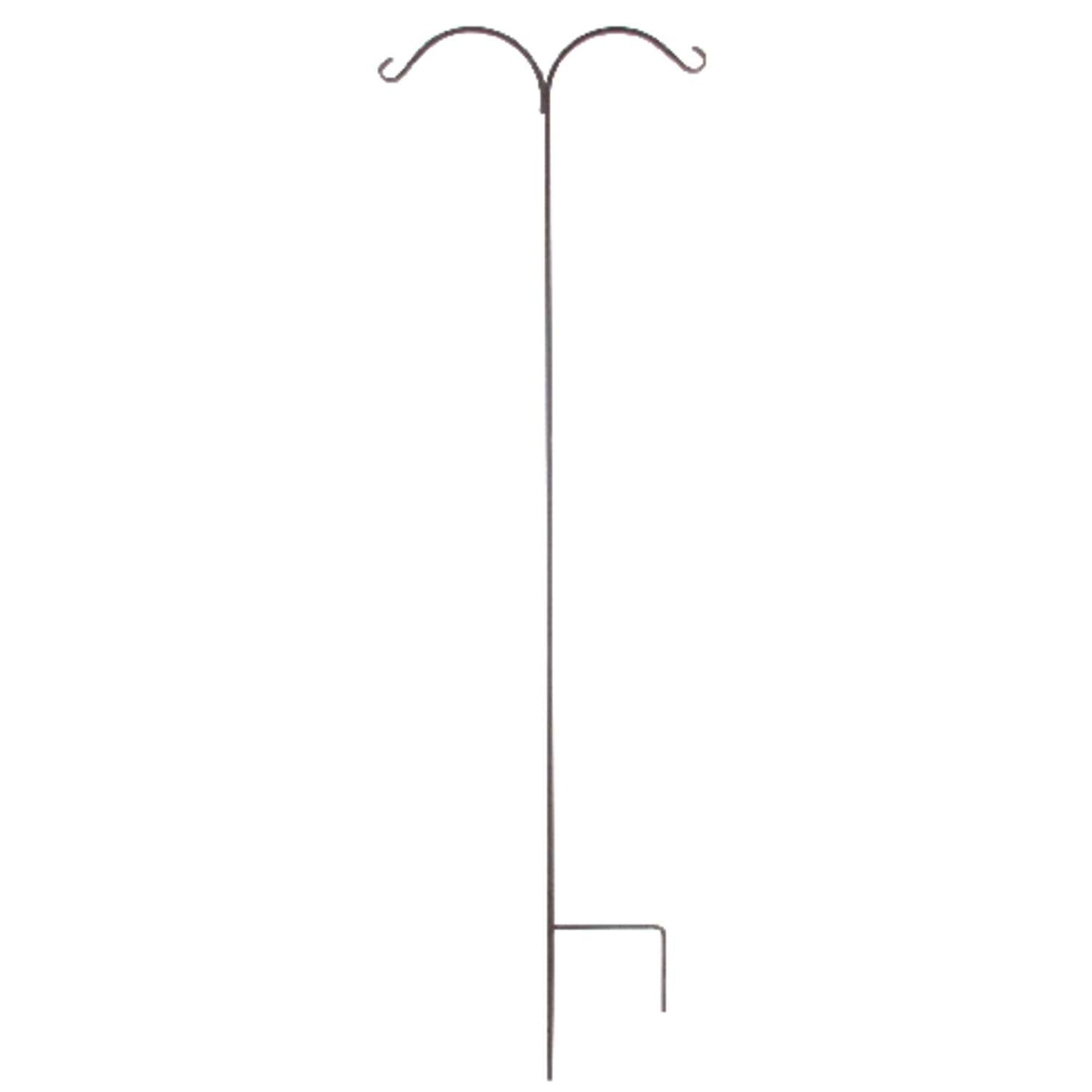  Panacea Black Wrought Iron 84 In. H Double Crook Plant Hook 1 Pk