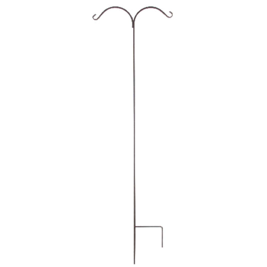  Panacea Black Wrought Iron 84 In. H Double Crook Plant Hook 1 Pk