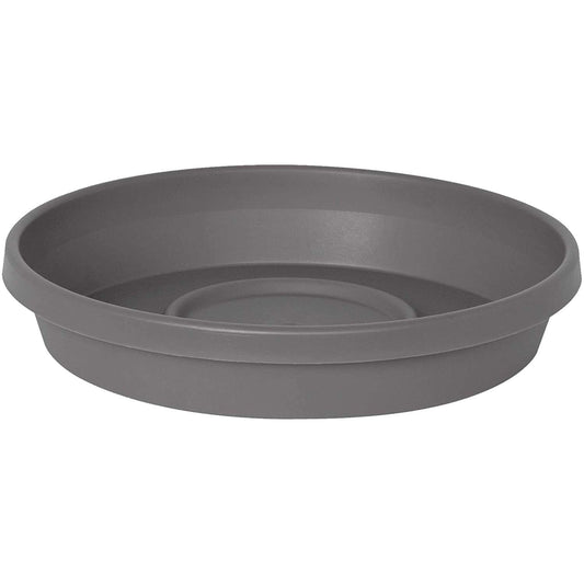  Bloem Terra 3.5 In. H Plastic Plant Saucer Charcoal