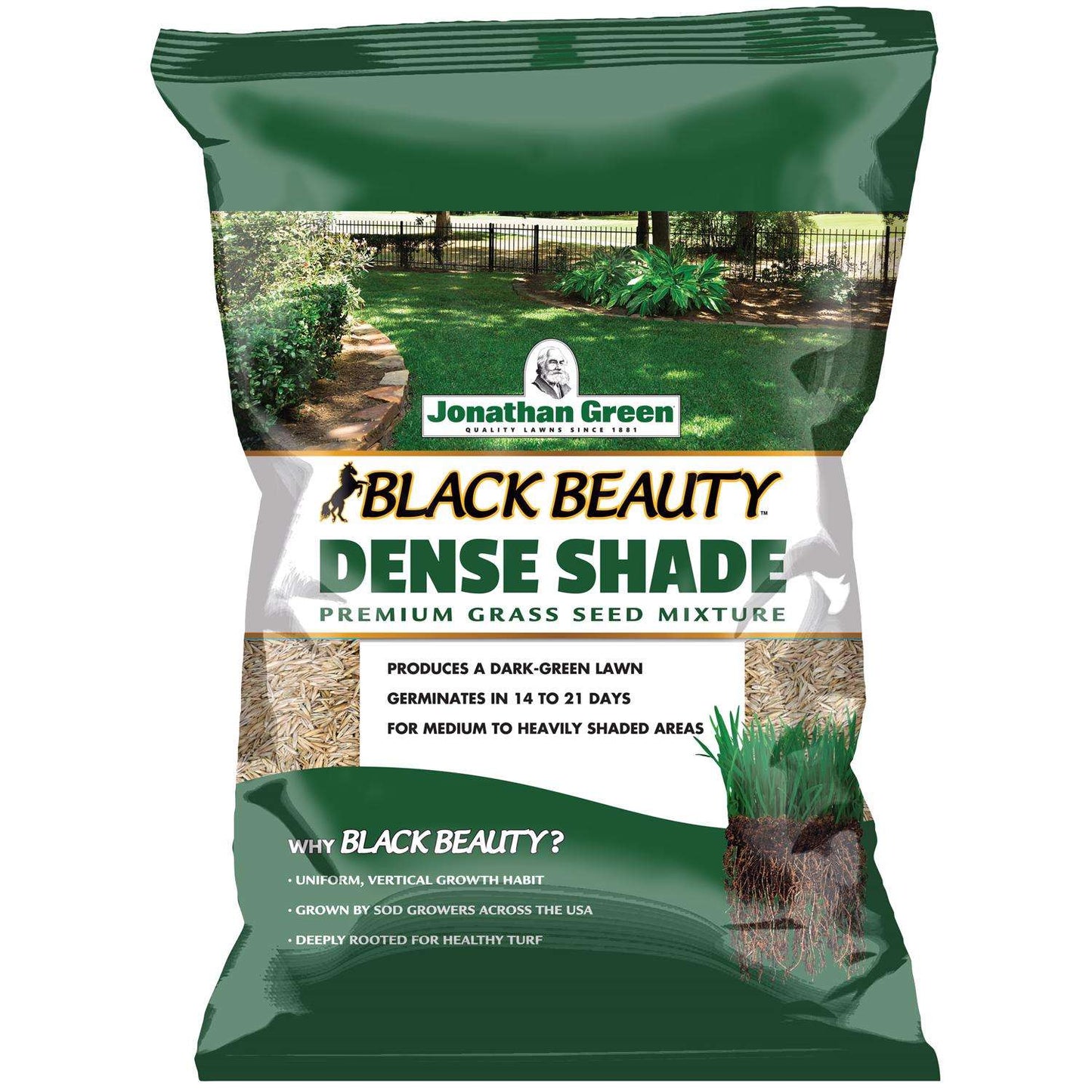  Jonathan Green Black Beauty Dense Shade Mixed Full Shade Grass Seed 25 Lb