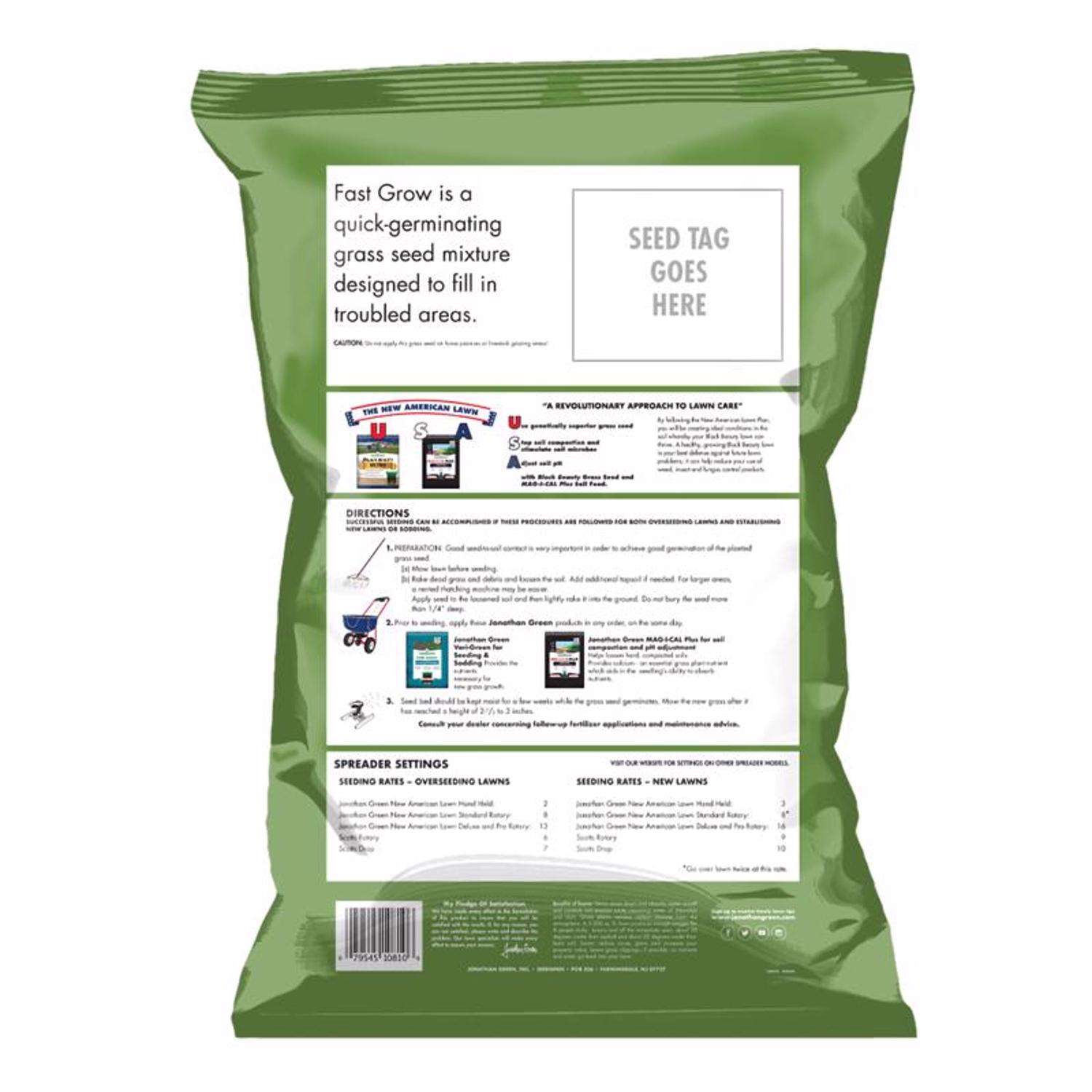  Jonathan Green Fast Grow Mixed Sun Or Shade Grass Seed 7 Lb