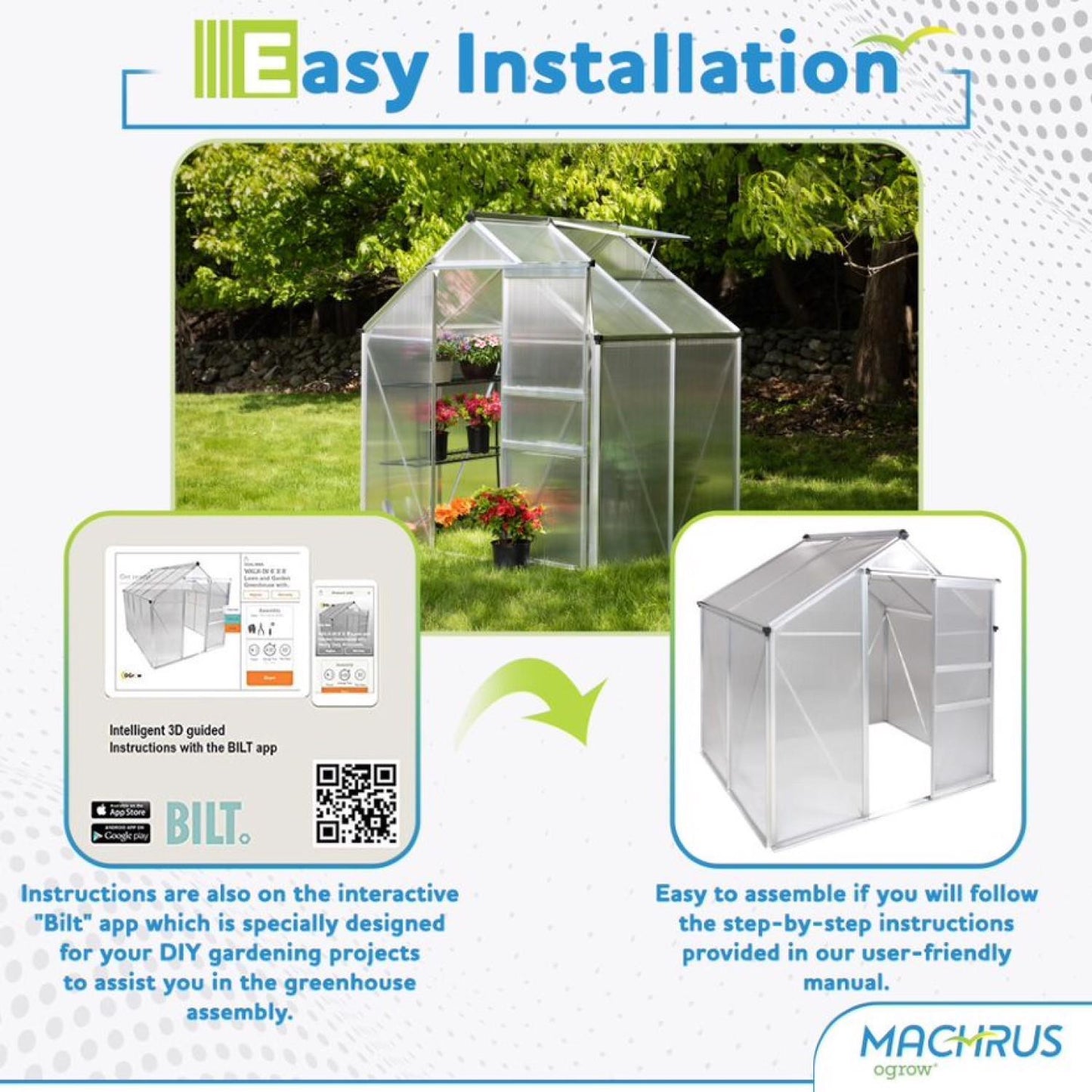  OGrow Clear 51.97 In. W X 74.8 In. D X 79.13 In. H Greenhouse