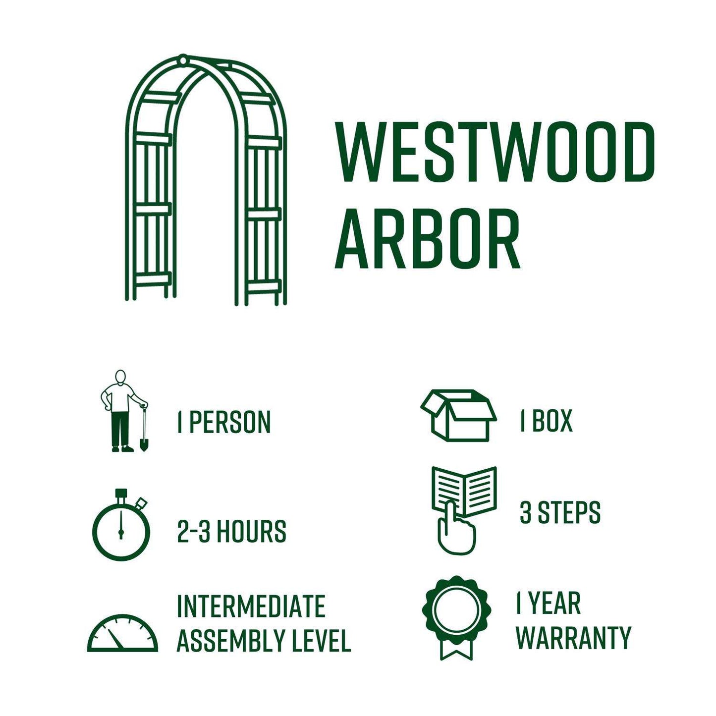  Vita Westwood 85.5 In. H Brown Wood Garden Arbor