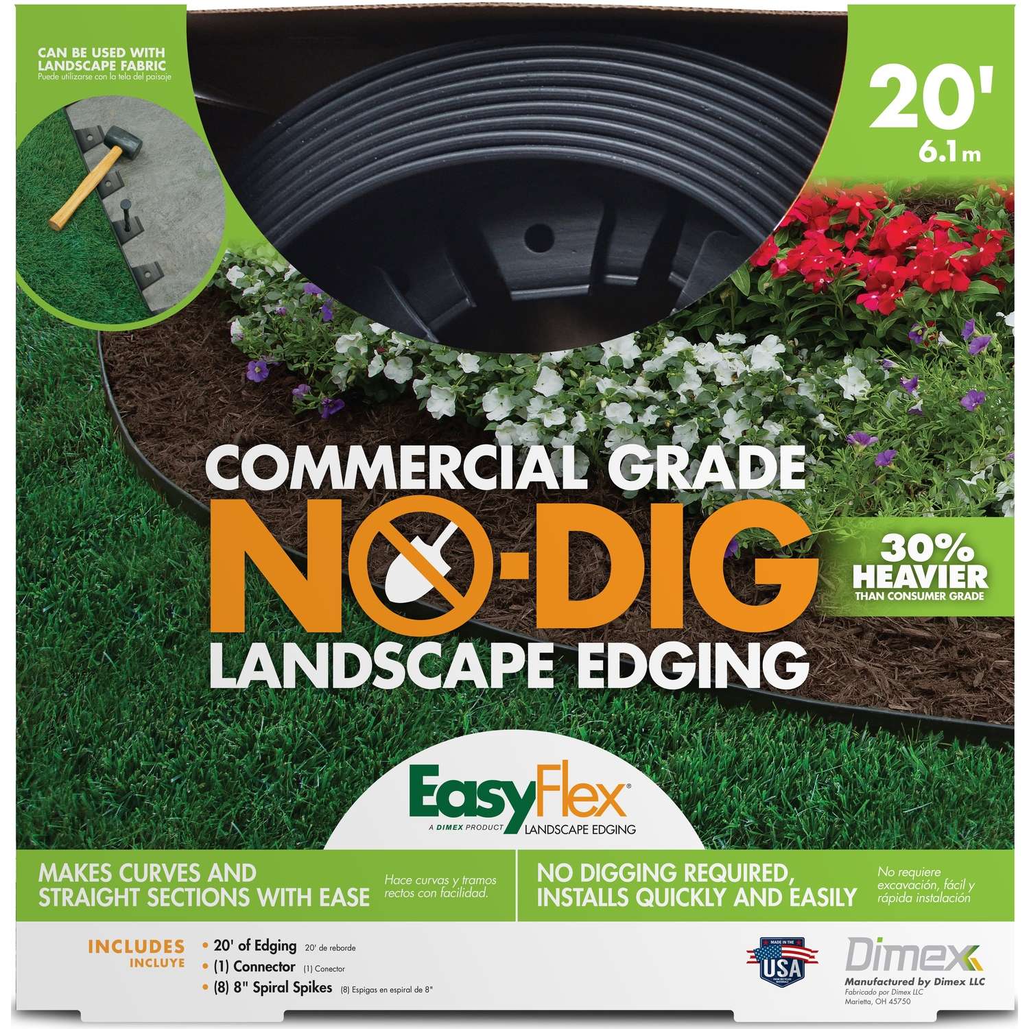  EasyFlex 20 Ft. L Plastic Black Landscape Edging Kit