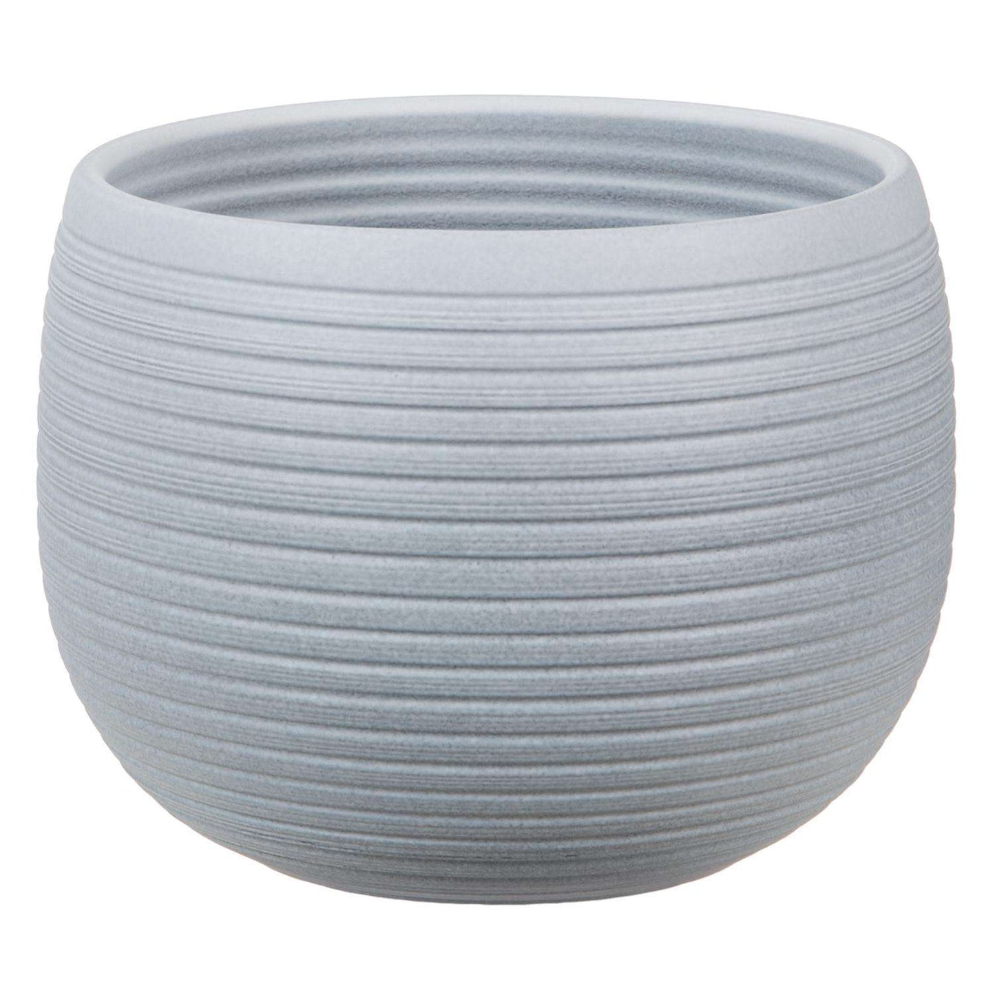 Scheurich Linara 7 In. D Ceramic Flower Pot Light Gray