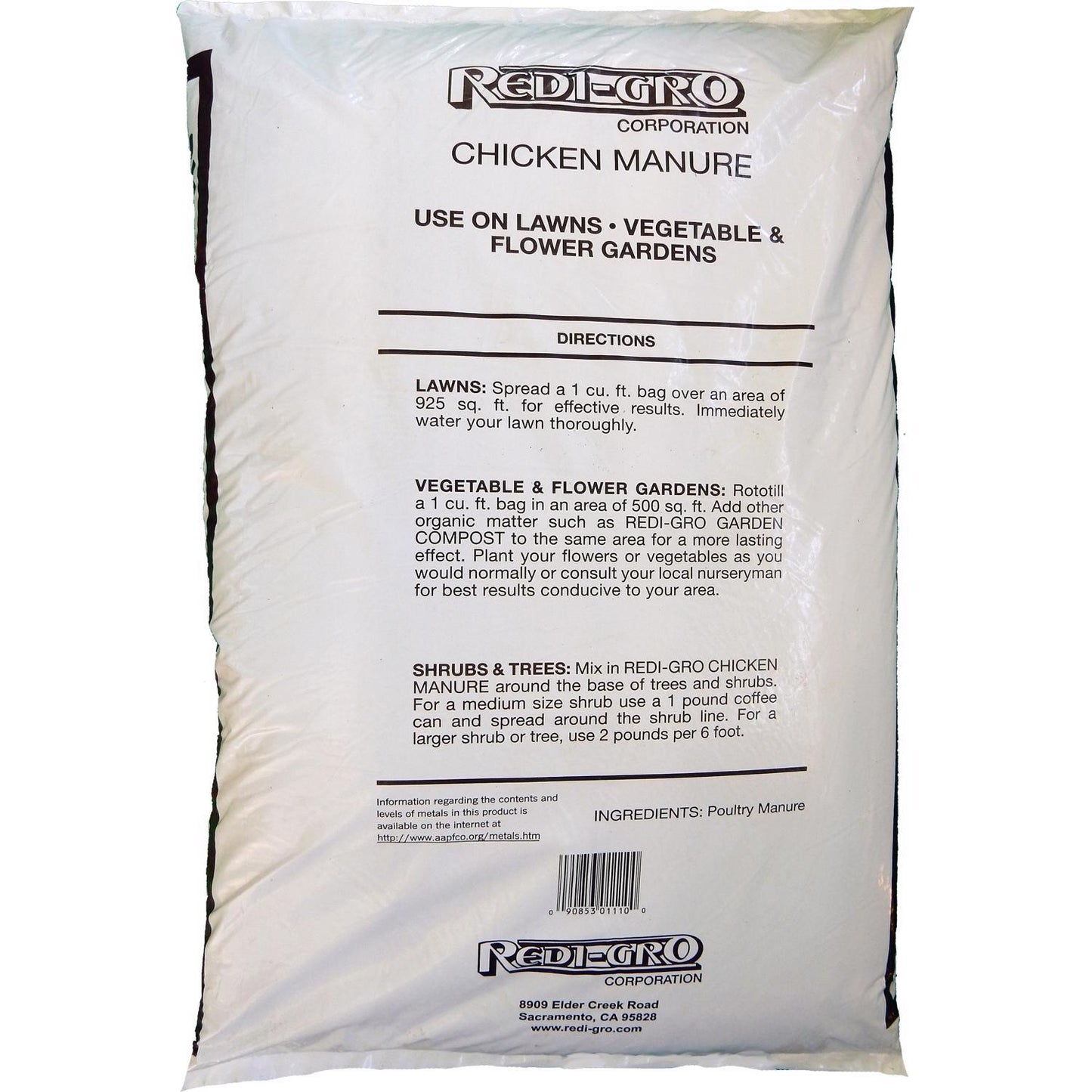  Redi-Gro Chicken Manure 1 Cu Ft 28.3 L