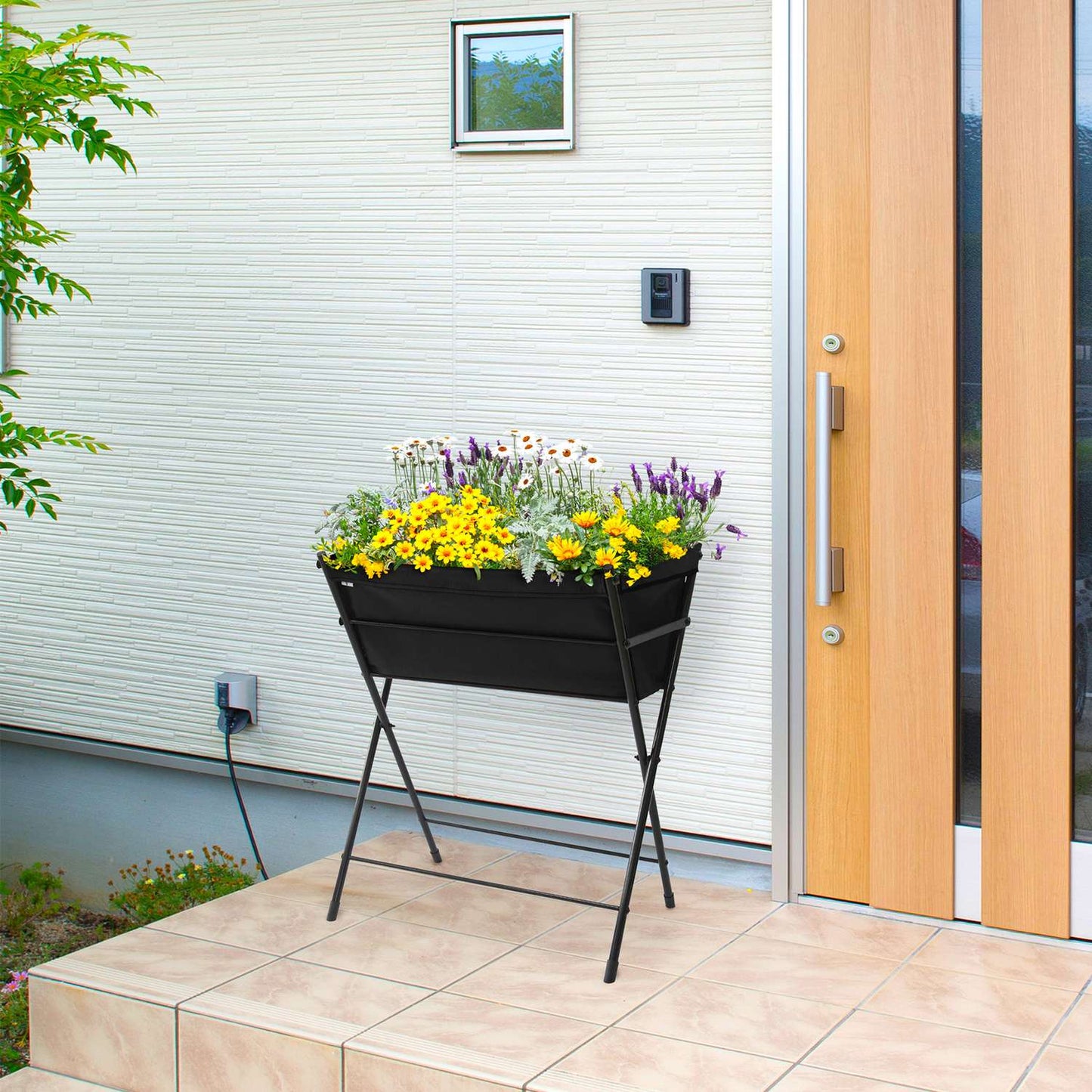  VegTrug Poppy Go 31.1 In. H X 25.5 In. W Steel 15.7 Planter Green