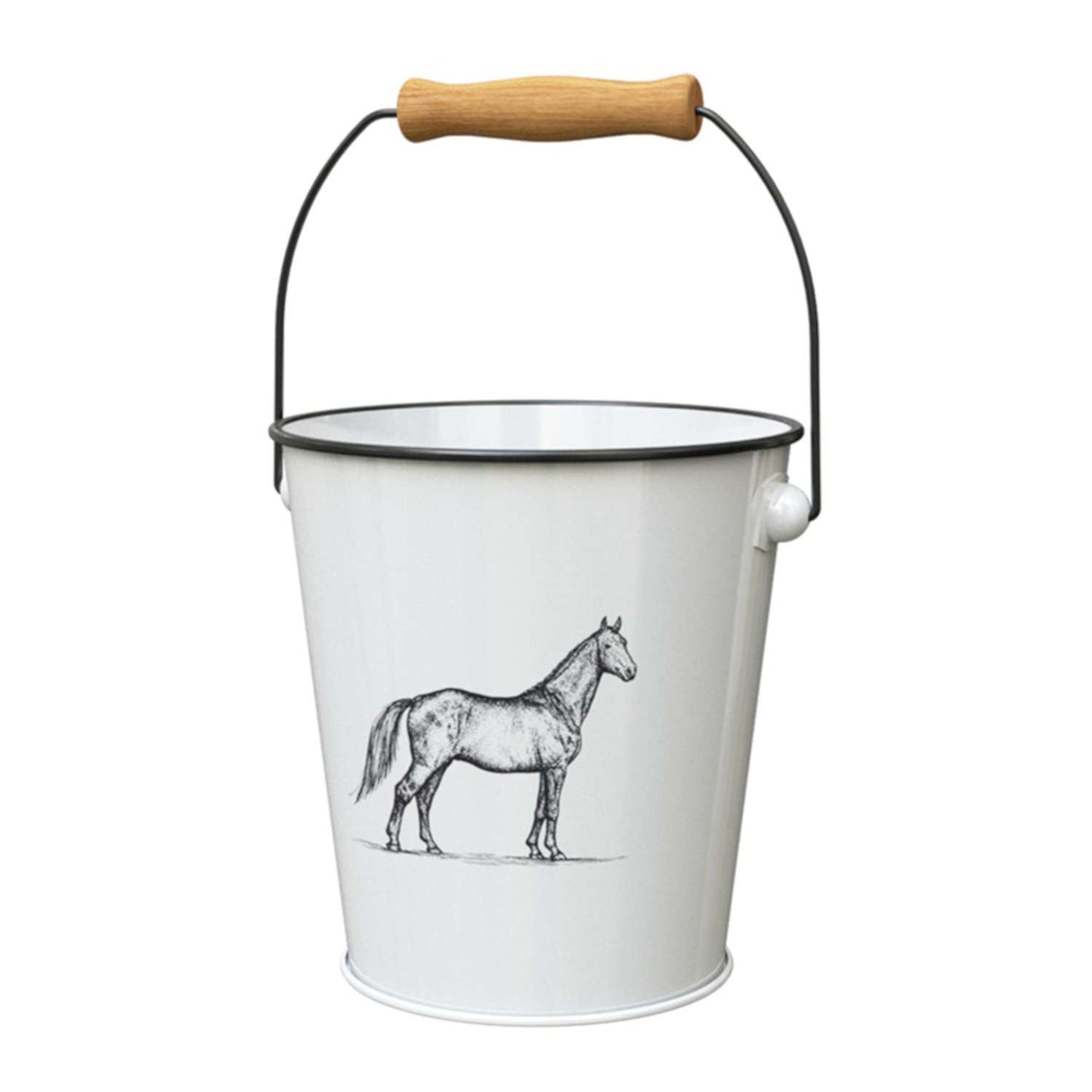  Panacea 7.5 In. D Steel Milkhouse Animals Bucket Planter White
